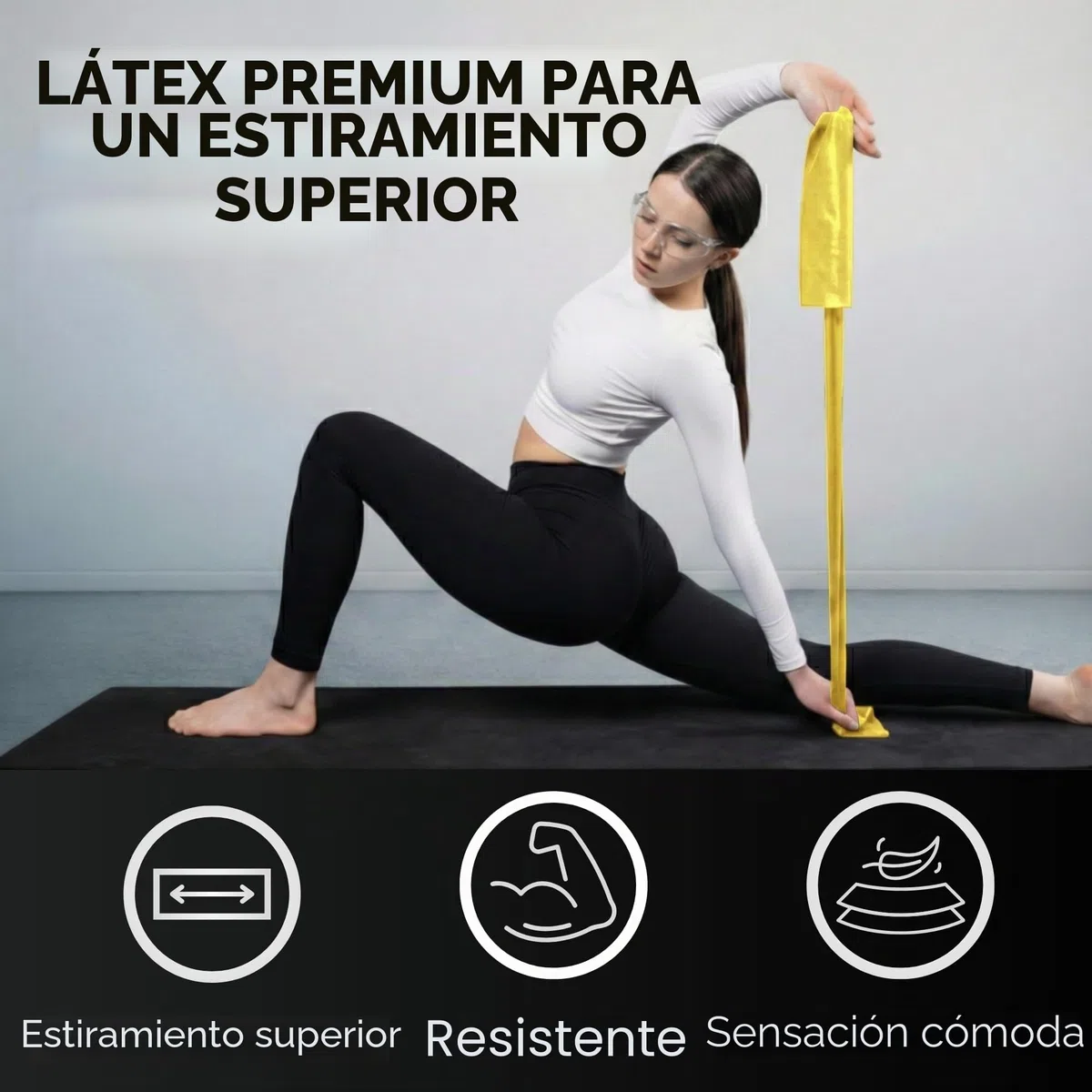 TheraBand Juego de 1,50 m, Banda de Fitness, Banda de Gimnasia, Banda elástica para Entrenamiento de Cuerpo Entero, Banda de Resistencia, Bandas de Entrenamiento para el hogar, Accesorios de Fitness