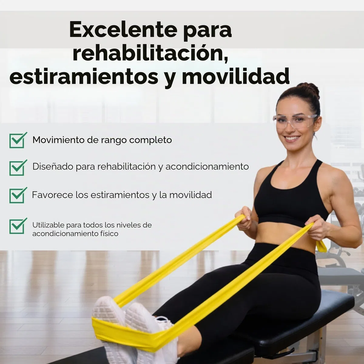 TheraBand Juego de 1,50 m, Banda de Fitness, Banda de Gimnasia, Banda elástica para Entrenamiento de Cuerpo Entero, Banda de Resistencia, Bandas de Entrenamiento para el hogar, Accesorios de Fitness