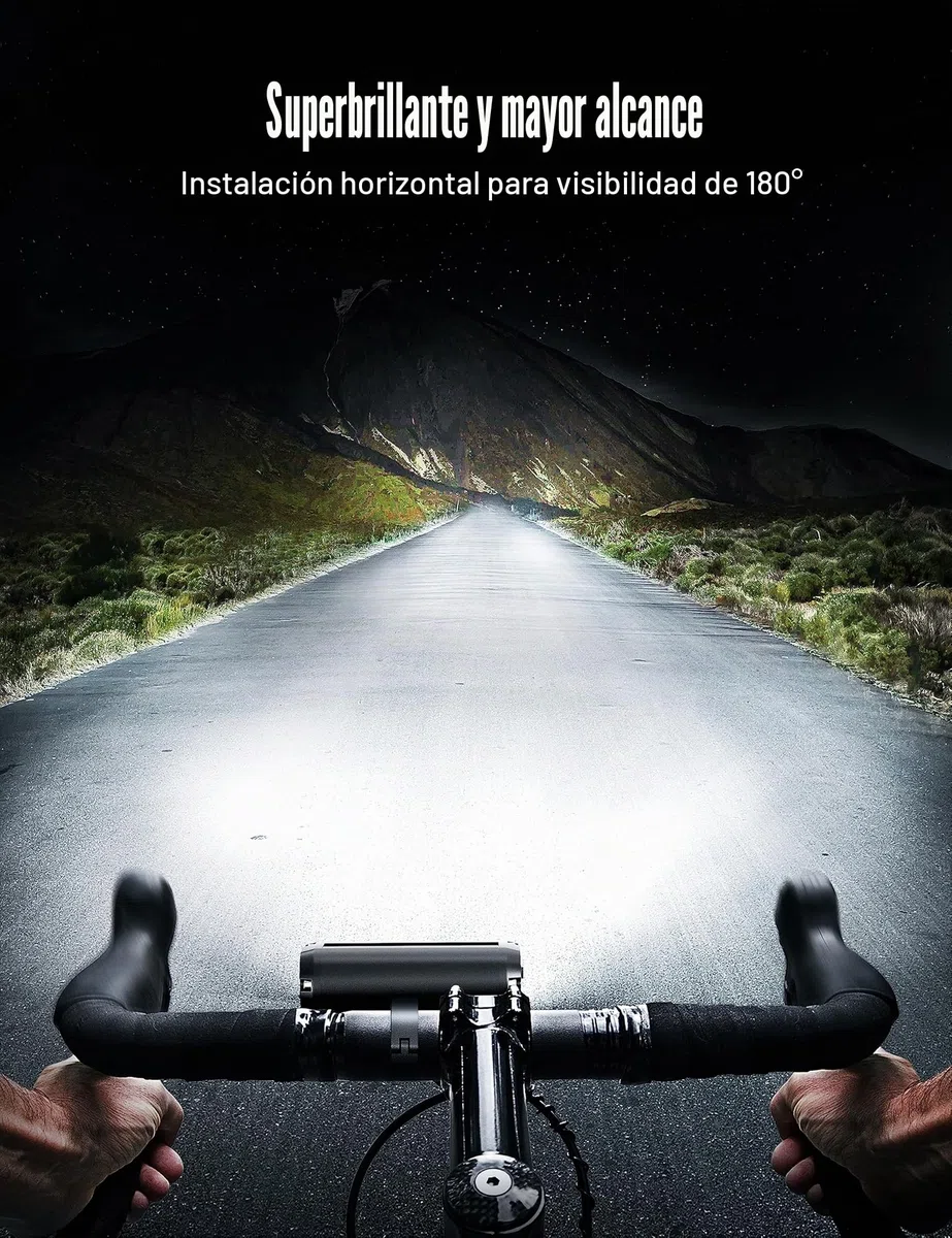 Luces Bicicleta Delantera y Trasera, UNBON Luz Bicicleta LED Potente Recargable USB 5 Modos Impermeable IPX5 Luz Delantera Trasera para Bicicleta MTB