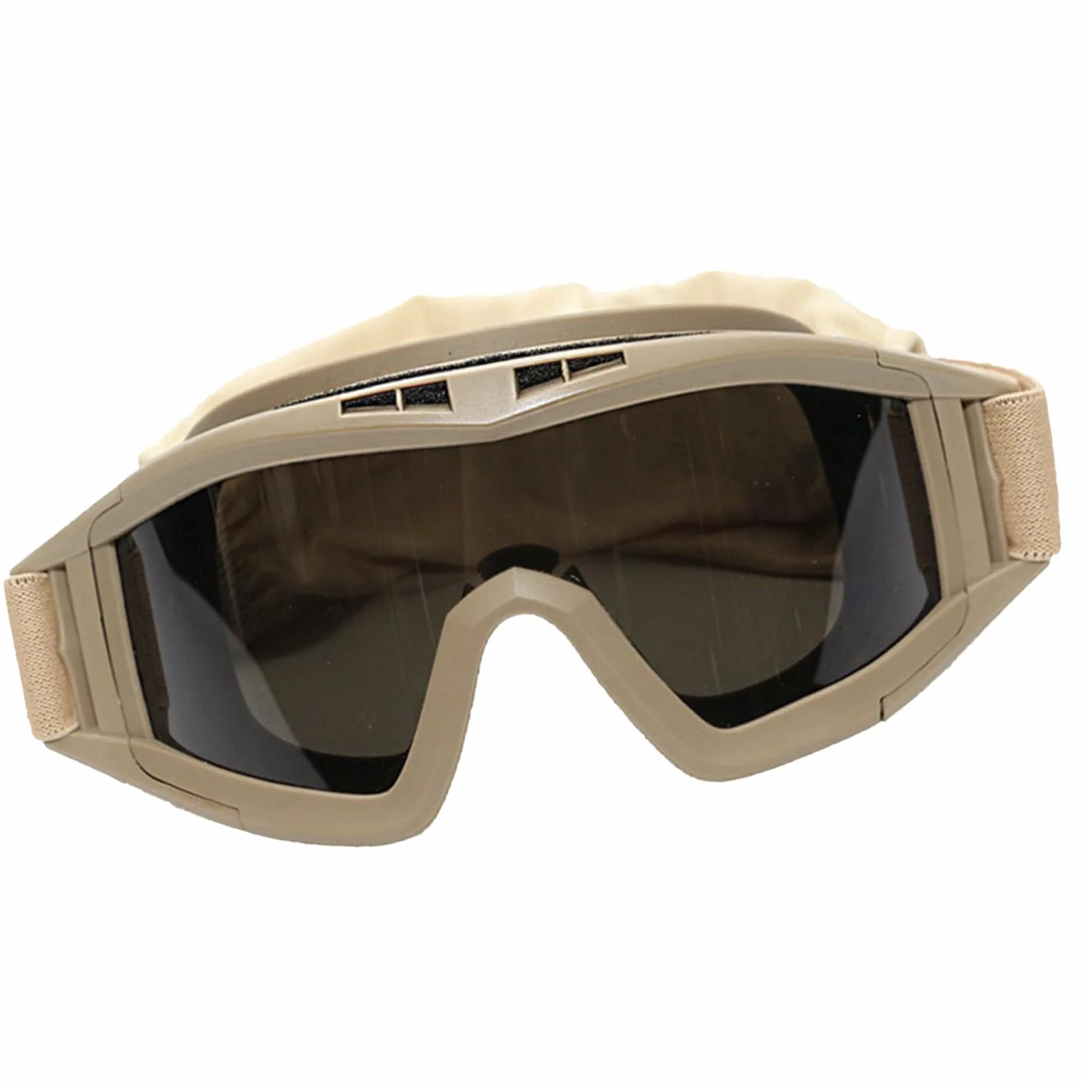 RiToEasysports Desert Locust Goggles, Khaki Desert Locust Gafas a Prueba de Viento a Prueba de para Motocicletas Al Aire Airsoft Goggles con 2 Lentes para Hombres, Mujeres y Adultos