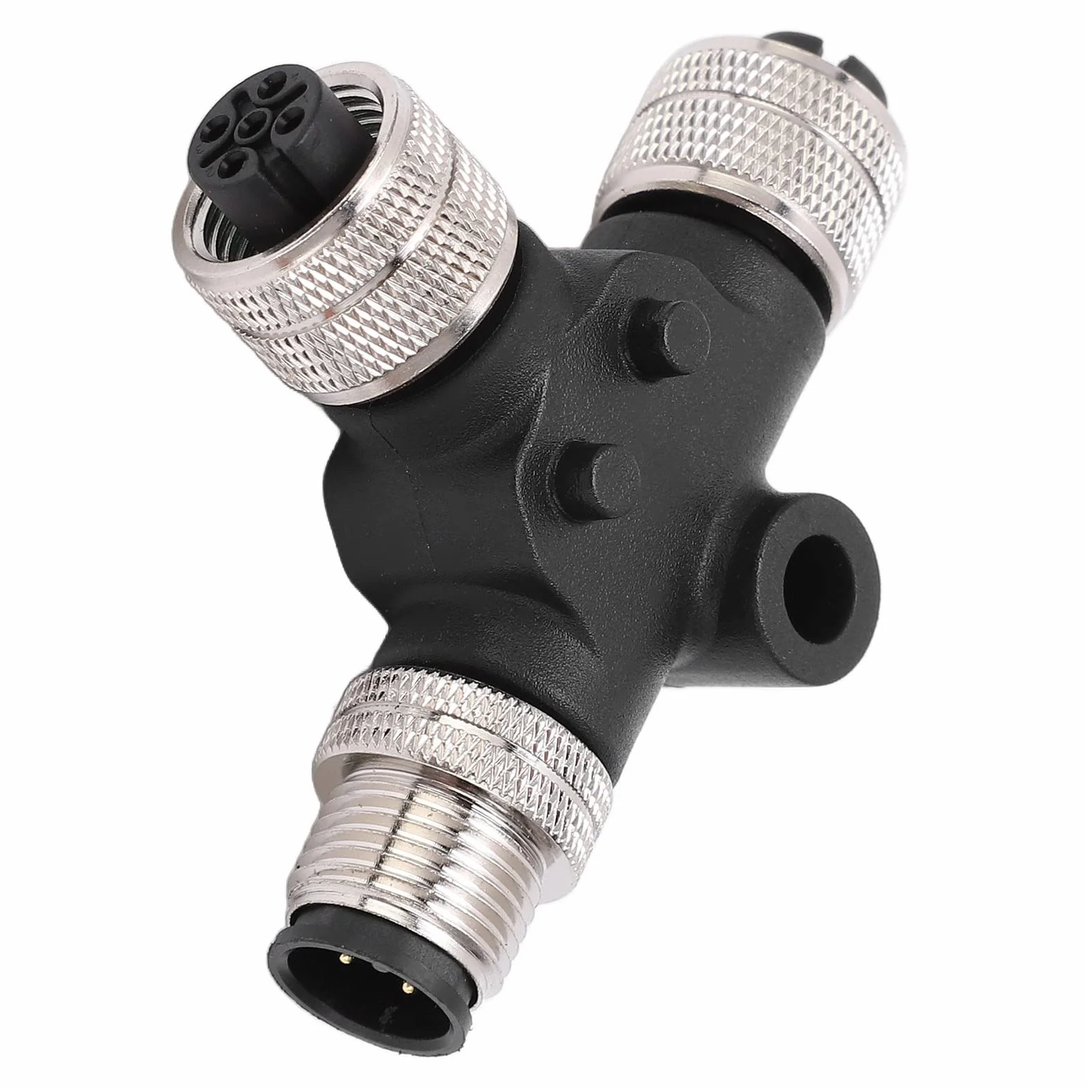 aqxreight Conector en T para NMEA 2000 con Rosca de 5 Pines IP67 Resistente al Agua Compatible con Redes Simrad B G Navico y para Instalaciones Marinas Profesionales