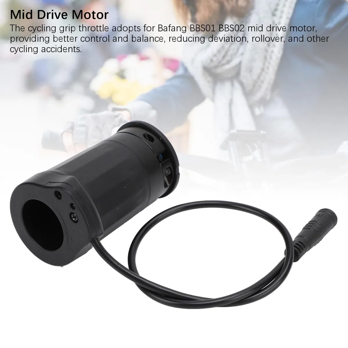 acelerador de ciclismo eléctrico para BBS01 BBS02 378X, Motor de accionamiento medio, agarre manual de medio, manillar de regulación de velocidad