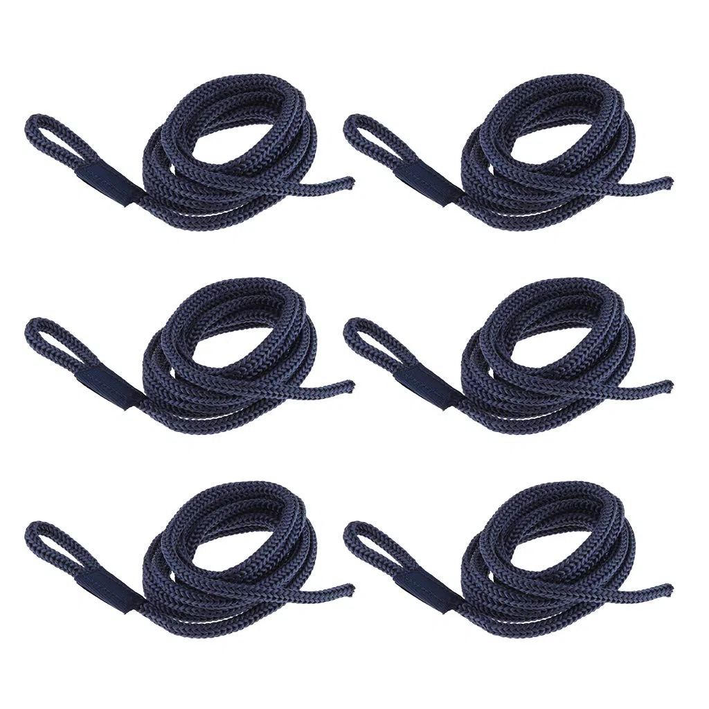 Cabos De Amarre Para Barcos 6 piezas de línea de defensa de barco de doble trenzado, línea de amarre marina for yates, accesorios for barcos marinos, 6 mm x 1,5 m Para Embarcaciones, Barcos PequeñOs Y