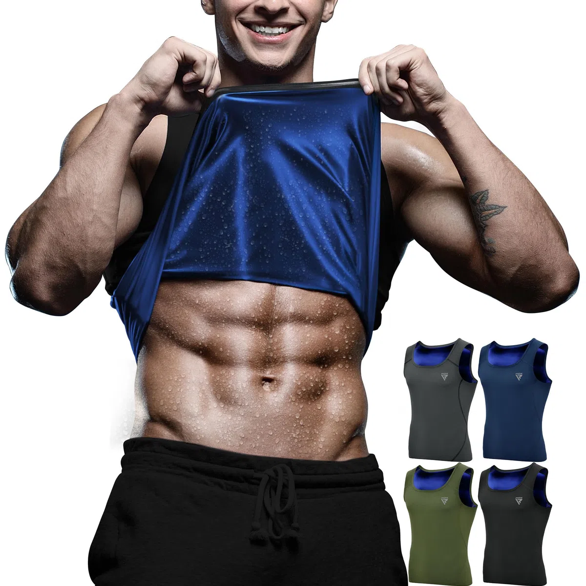RDX Chaleco para Hombre para Entrenamiento de Gimnasio, Camiseta sin Mangas para Entrenamiento de pérdida de Peso y Ejercicios de Adelgazamiento, Moldeador de Cuerpo sin Mangas para Levantamiento