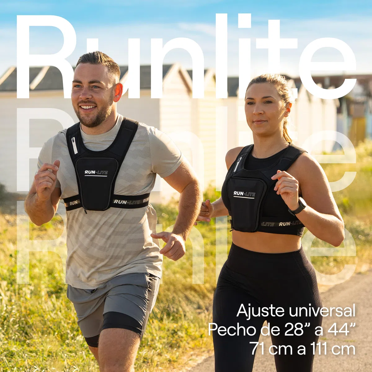 Chaleco para Correr con Soporte para Teléfono – Bolsa Impermeable, Cinturón Ajustable, Reflectante, 2 Bolsillos para Llaves y Geles, Compatible con Teléfonos de hasta 6,8" (Unisex - Adulto)