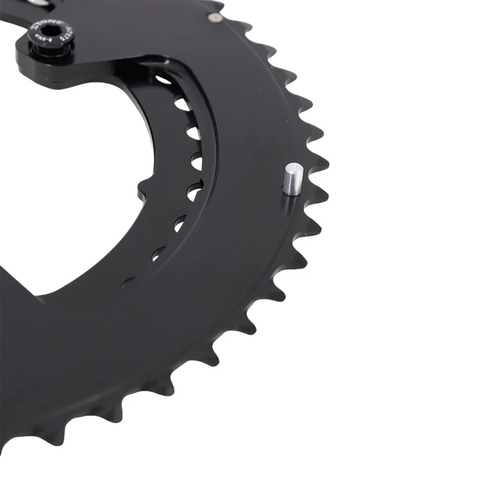 STONE - Platos Redondos 2X 110 BCD Compatible con Shimano (FC) Carretera y Rotor 4x110BCD Road Road CNC Aluminio 7075-T651, 4 Brazos, 5800 105, 6800 Ultegra, 9000 Dura Ace