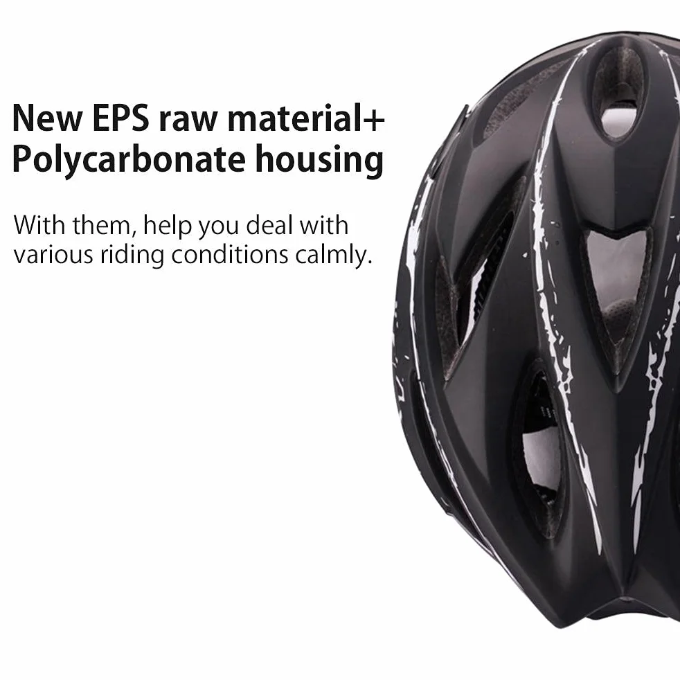 Casco Casco de Bicicleta, Casco Casco de Bicicleta para Adultos Hombres Mujeres Casco de Seguridad con Visera Magnética