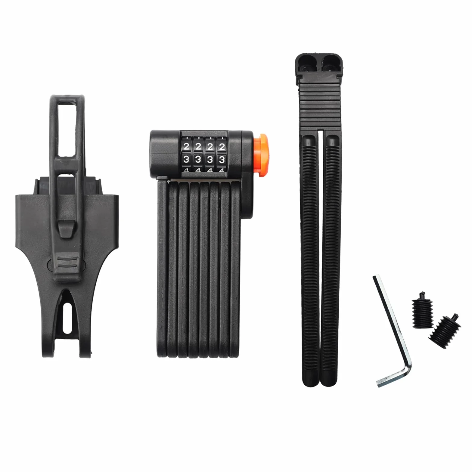 Candado de Bicicleta Antirrobo Plegable de 85 cm, Compatible con Motocicletas y Bicicletas, Resistente a la Intemperie y Fácil de Transportar