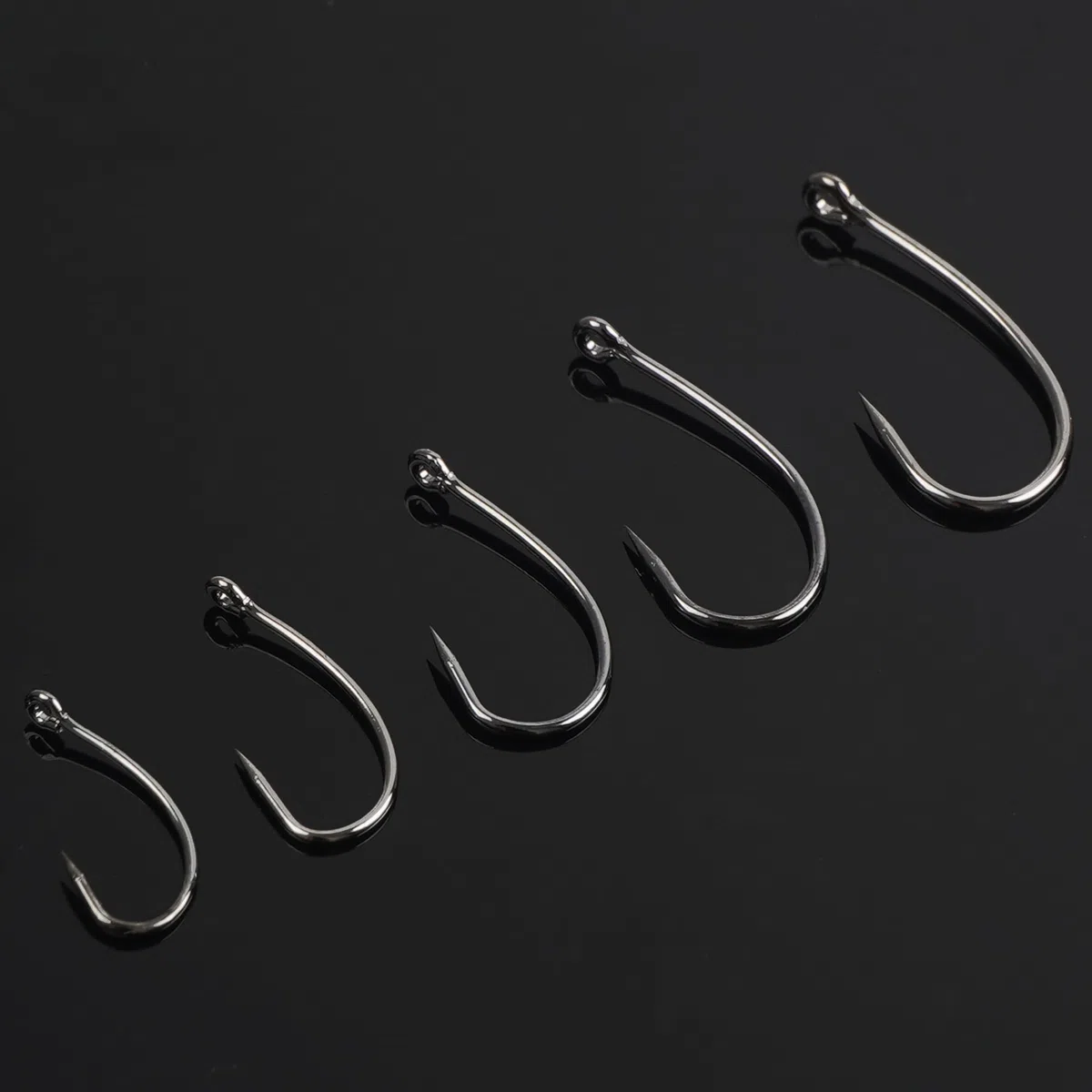 Juego de anzuelos sin barbas, 210 unidades, anzuelos de pesca para carpa, anzuelos sin barbas, círculo, curva, carpa, anzuelo para pesca de agua dulce y agua salada
