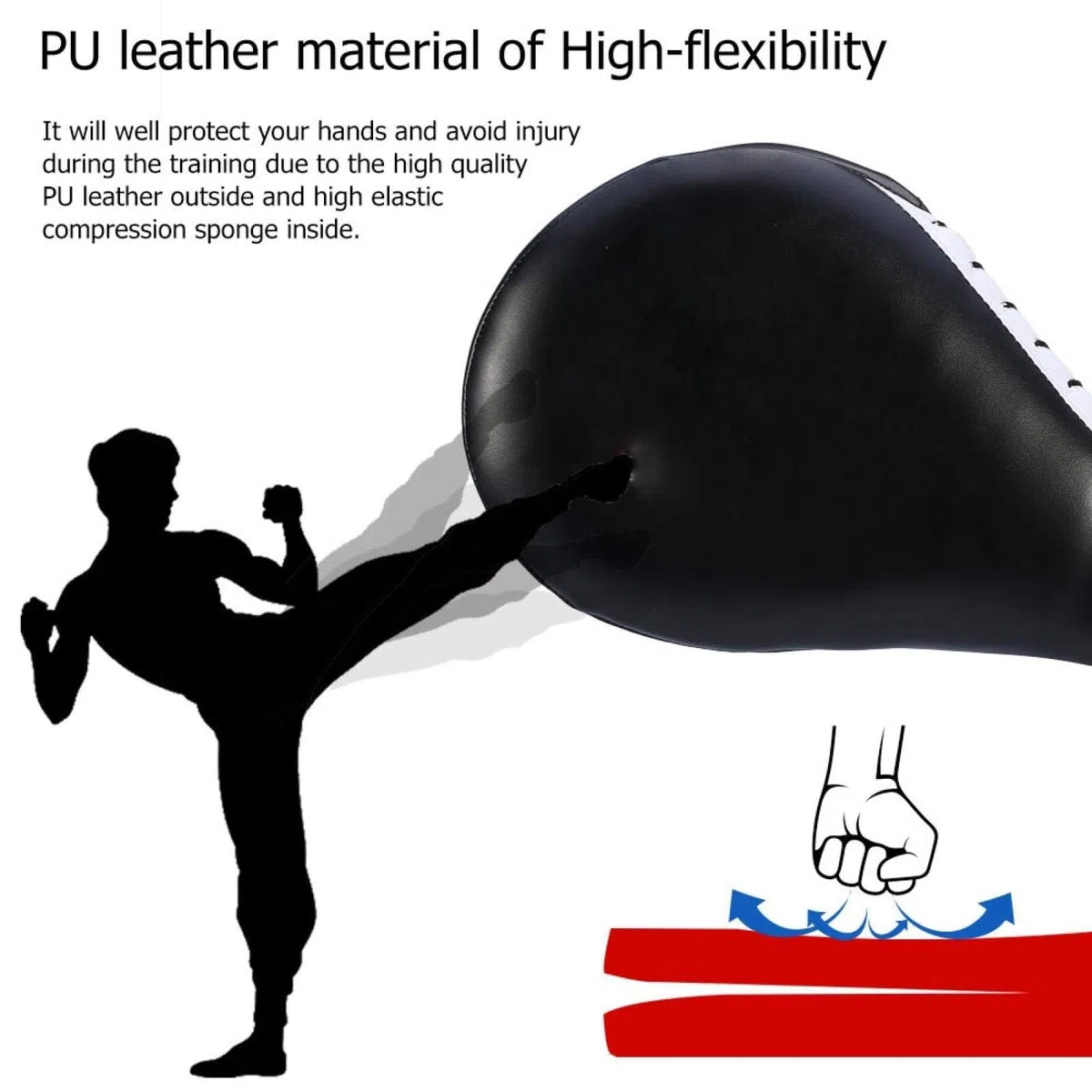 Almohadillas de Kickboxing, de Taekwondo, paletas de Artes Marciales, Almohadillas de patear para Artes Marciales, aplicables en la práctica de bateo de Taekwondo, Artes Marciales, etc.