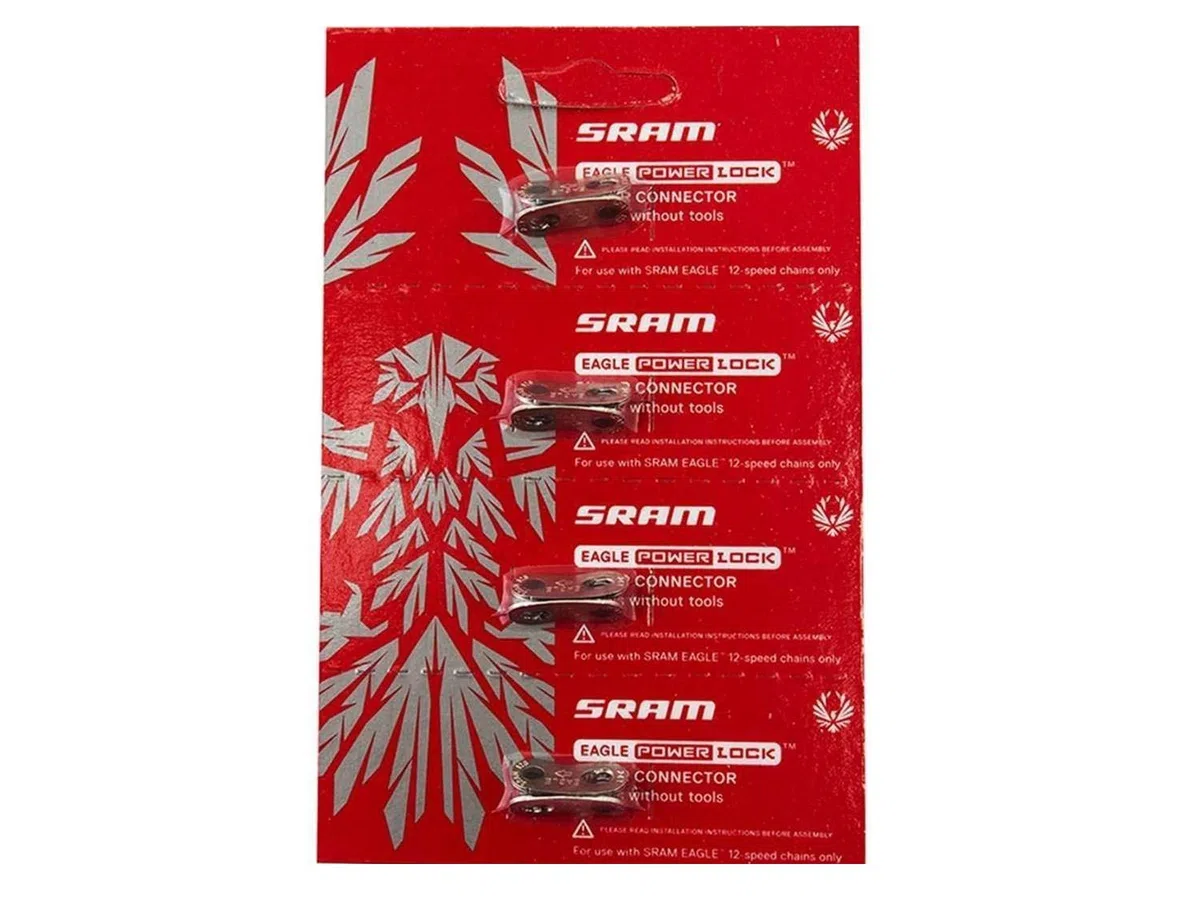 SRAM Águila PowerLock Conector 12 velocidades Cadena eslabón con Etiqueta - Disponible en Paquete 2 y Paquete de 4 (4)