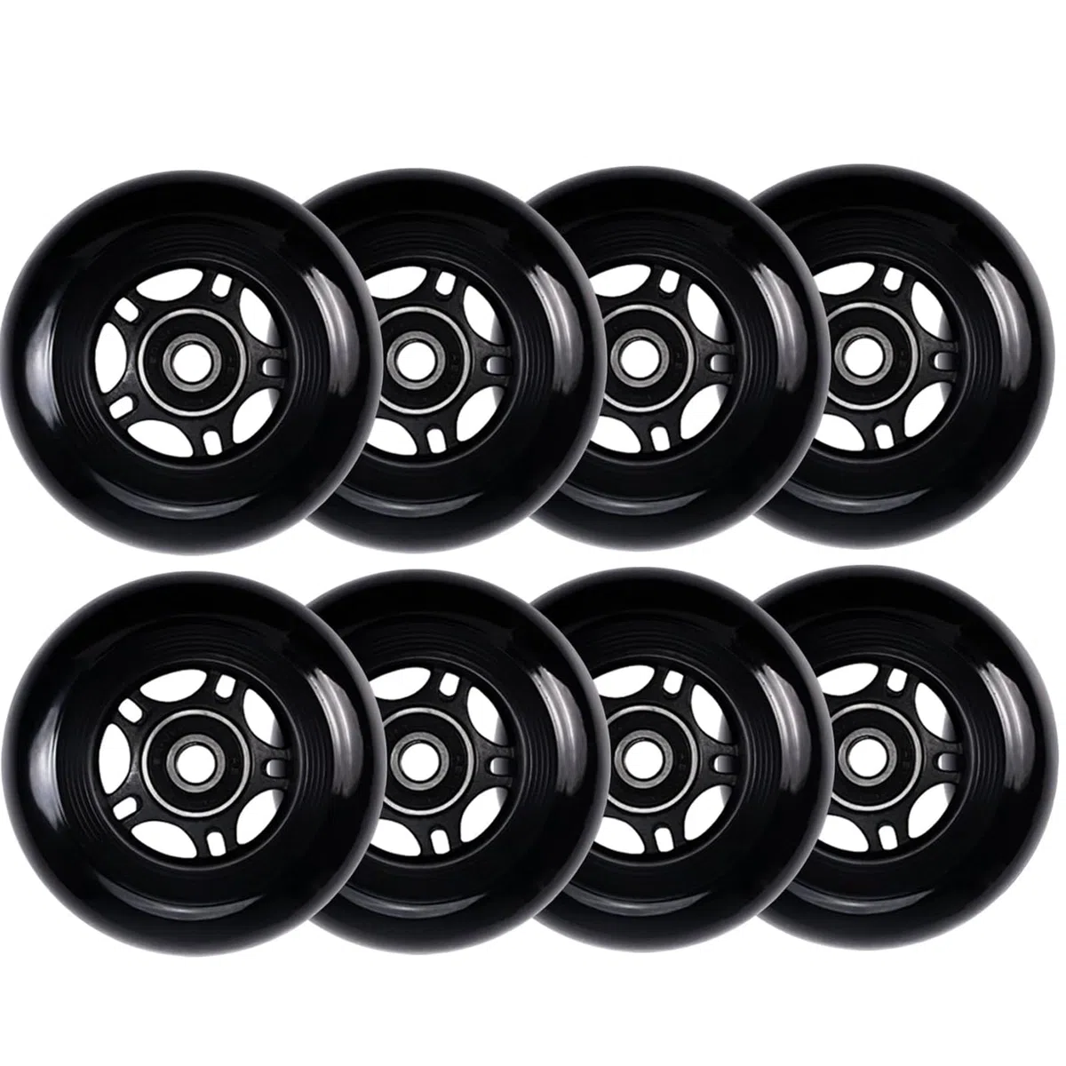 Ruedas de Patines en línea de 72 mm, 76 mm y 80 mm para Hockey sobre Patines, Ruedas de Repuesto con rodamiento para Patinaje en Interiores y Exteriores, Paquete de 8