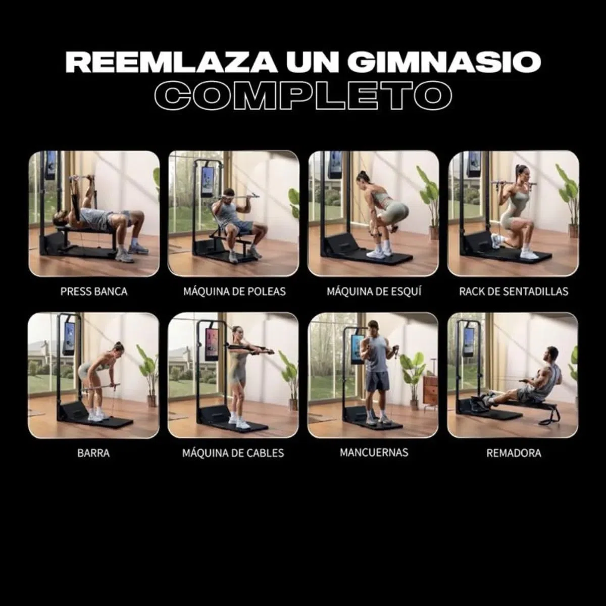 Speediance Gym Monster 2 - Gimnasio en Casa Inteligente Todo en Uno con Resistencia Digital de 100kg, Máquina de Poleas Dual, Banco Ajustable y Pantalla Entrenamiento IA, + 700 Entrenamientos Guiados