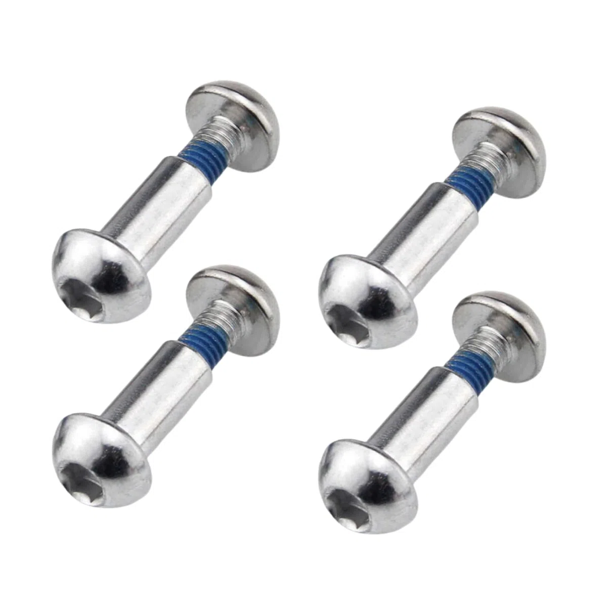Tornillo amortiguador trasero MTB de 25-86 mm, suspensión completa, pernos M8 semicirculares hexagonales de bloqueo, 4 juegos (plata, 86 mm)