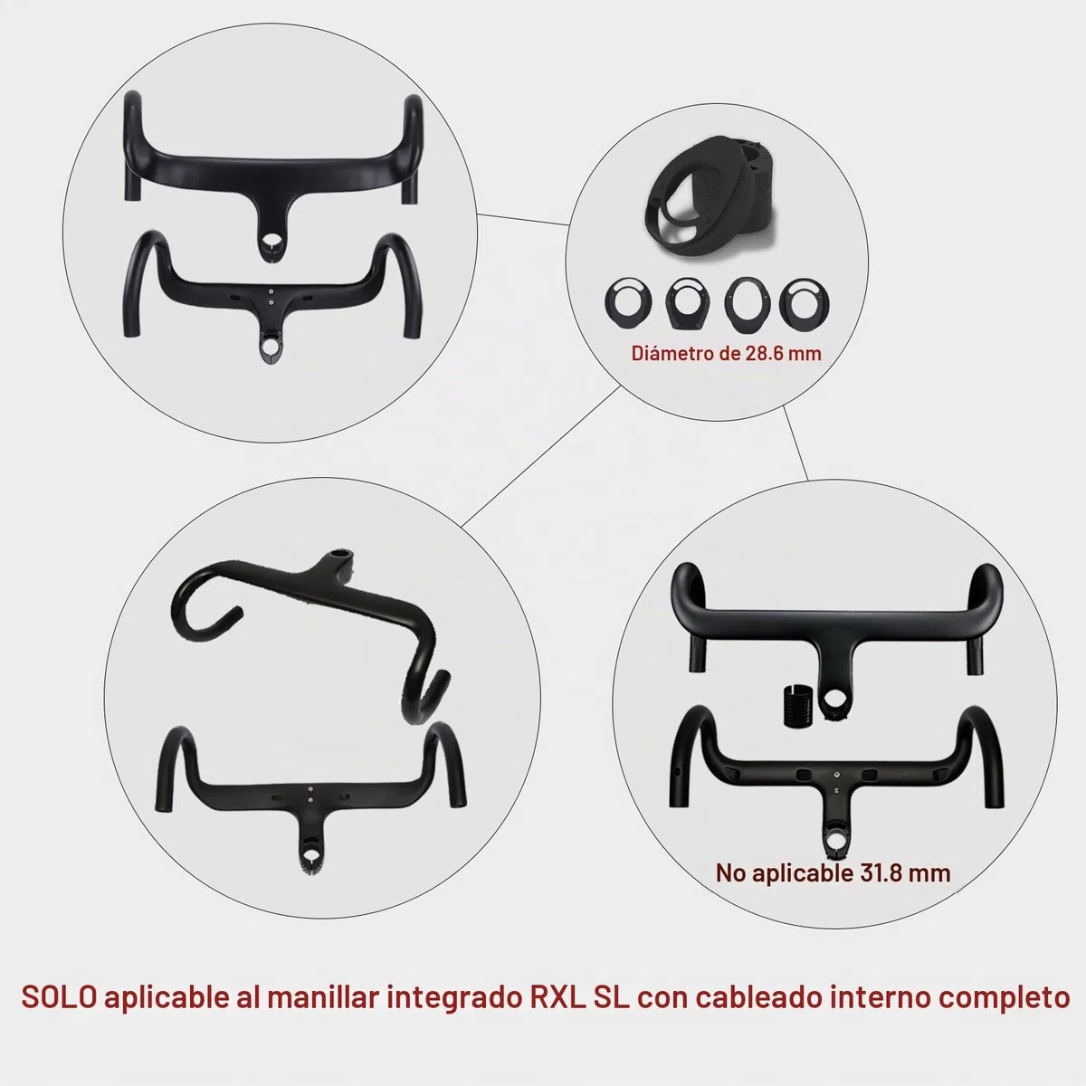 RXL SL Espaciadores para Bicicletas,espaciadores Horquilla Bicicleta,Spacer 1 1/8 zoll,Espaciador de Auriculares
