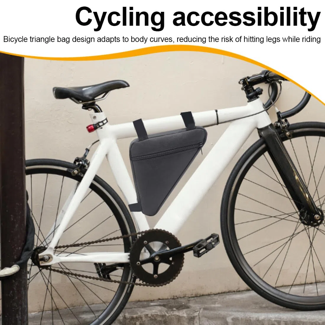 EIHI Bolsa Bicicleta Cuadro, Bolsa para Bicicleta de Carretera, para Guardar teléfonos móviles, Llaves, Snacks y Herramientas