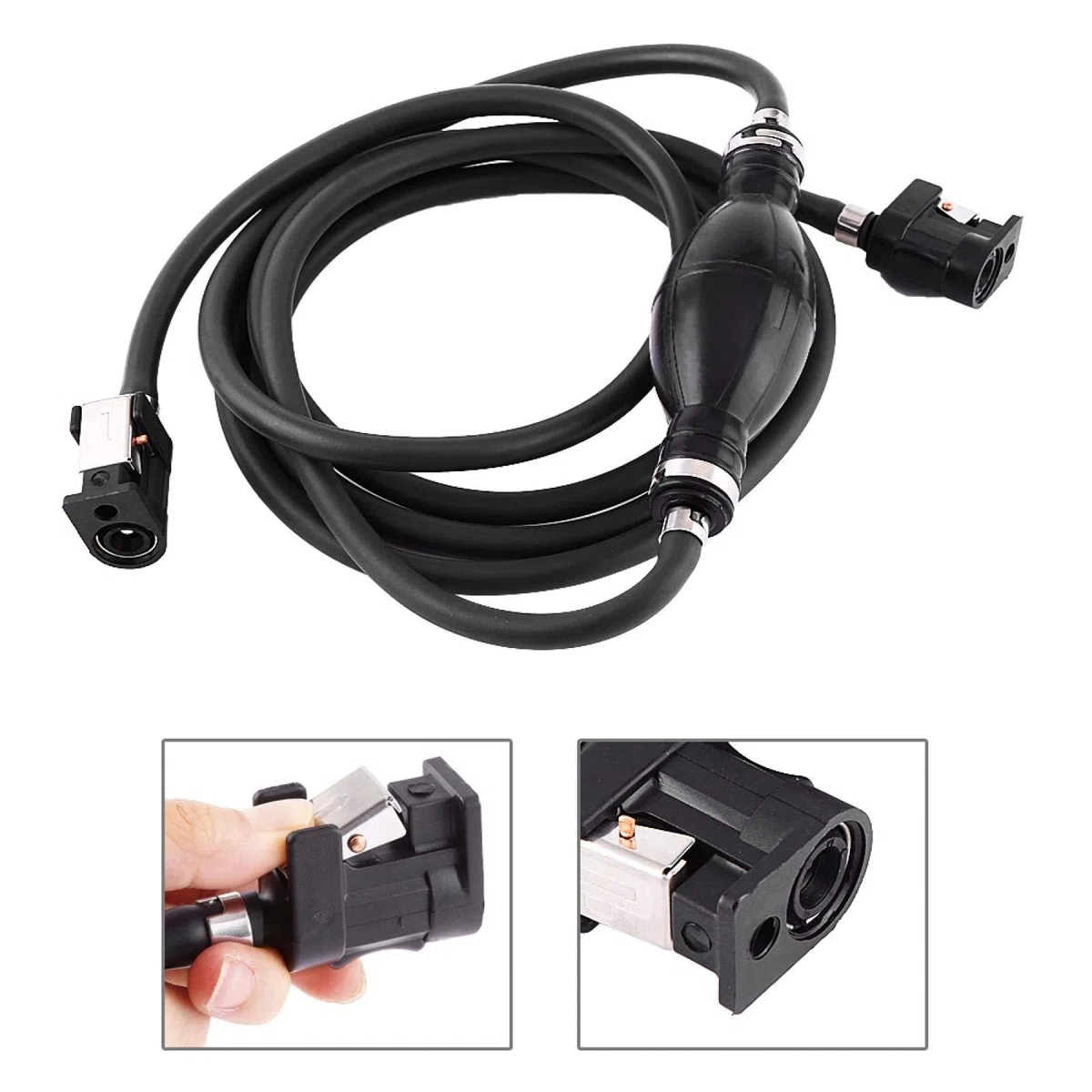 EBTOOLS Manguera de línea de combustible de motor de barco con conector y conjunto de bombilla de cebador para motores fuera de borda Yamaha Mariner