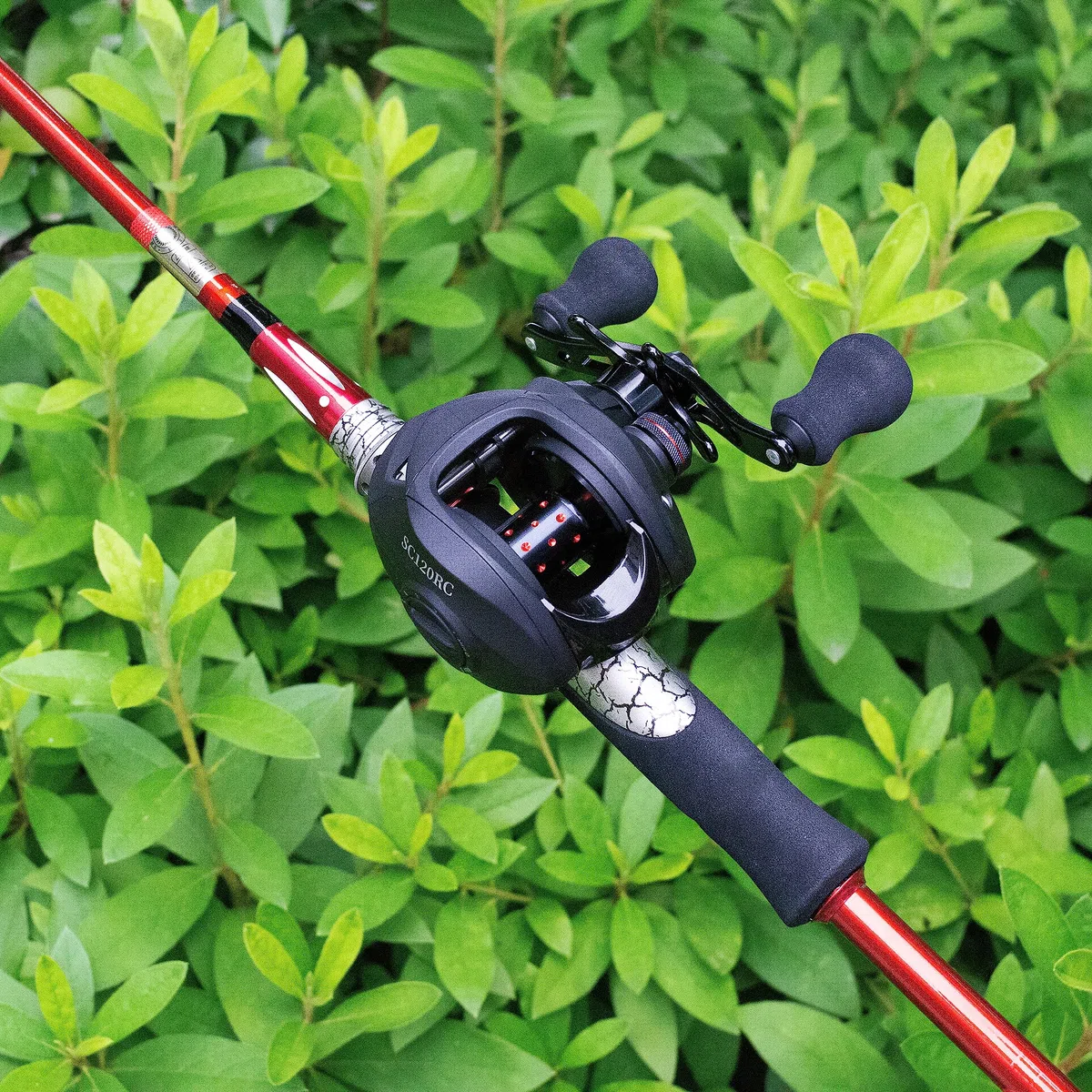 FISHDROPS Carretes de Pesca de Cebo con Sistema de Freno magnético, Carrete de Cebo de Alta Velocidad, relación de Engranaje 7.0:1, Carrete de Pesca Ultra Suave de Perfil bajo