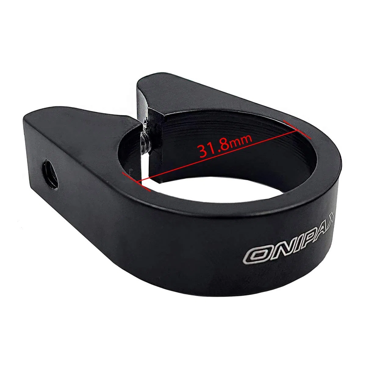ONIPAX Abrazadera de Sillín Antirrobo de Aleación de Aluminio – 31.8mm / 34.9mm Negro