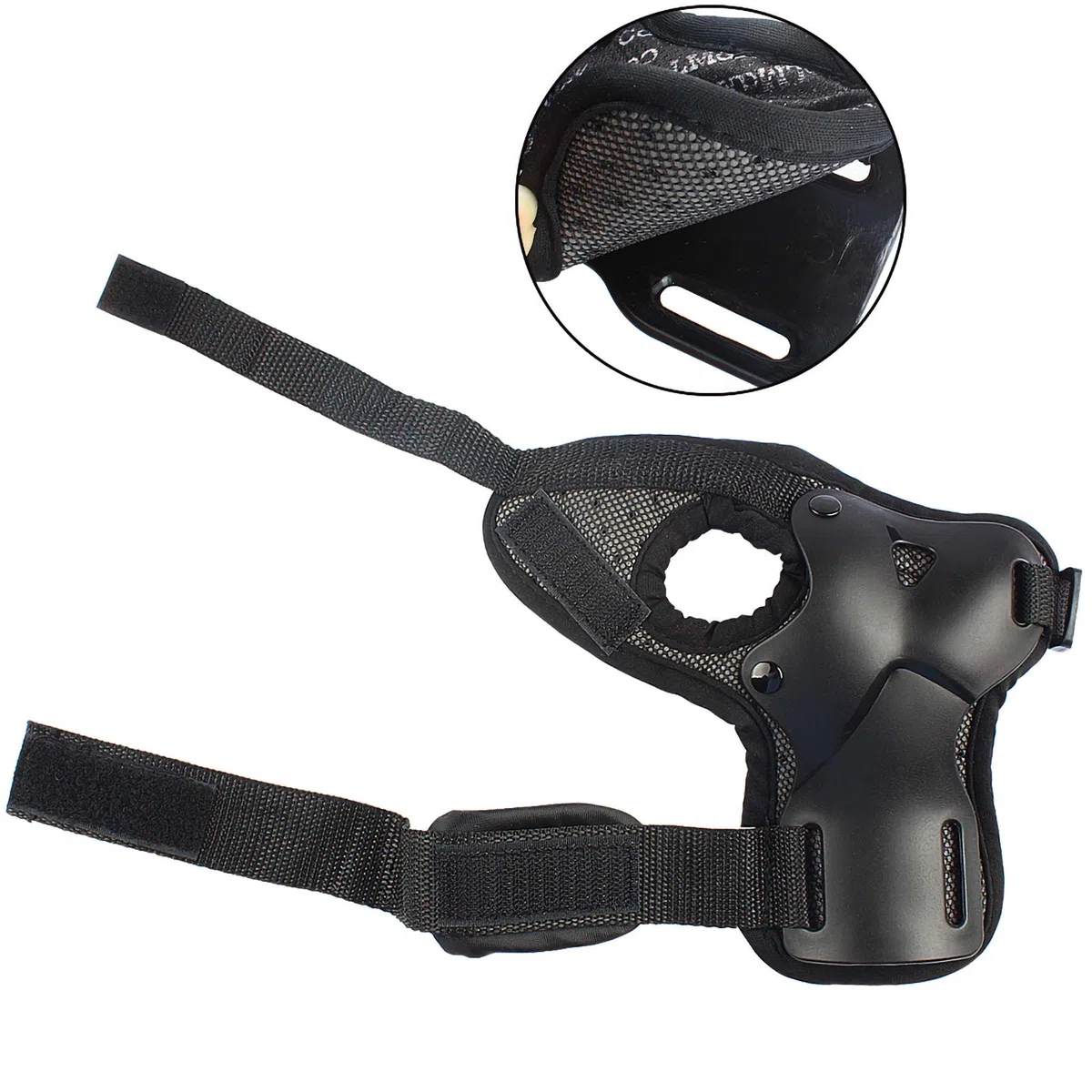 Andux Muñequeras de esquí extendidas de la protección de las palmas de la muñeca guanteletes duros ajustables HXHW-05