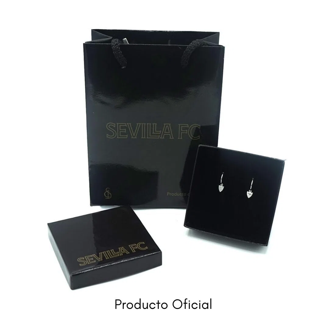 Argollas Oficiales plata lisa con escudo Sevilla FC