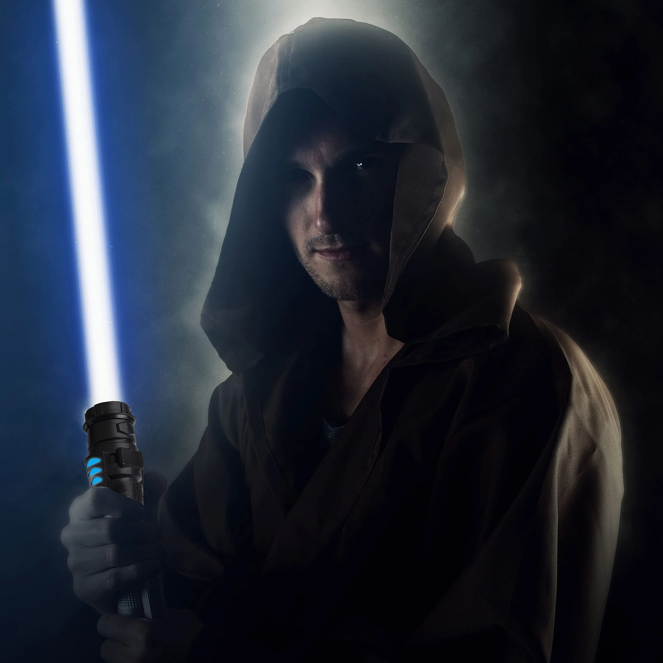 GOODS+GADGETS Espada láser Lightsaber Espada láser de 108 cm con luz, Sonido y vibración. (Rojo)