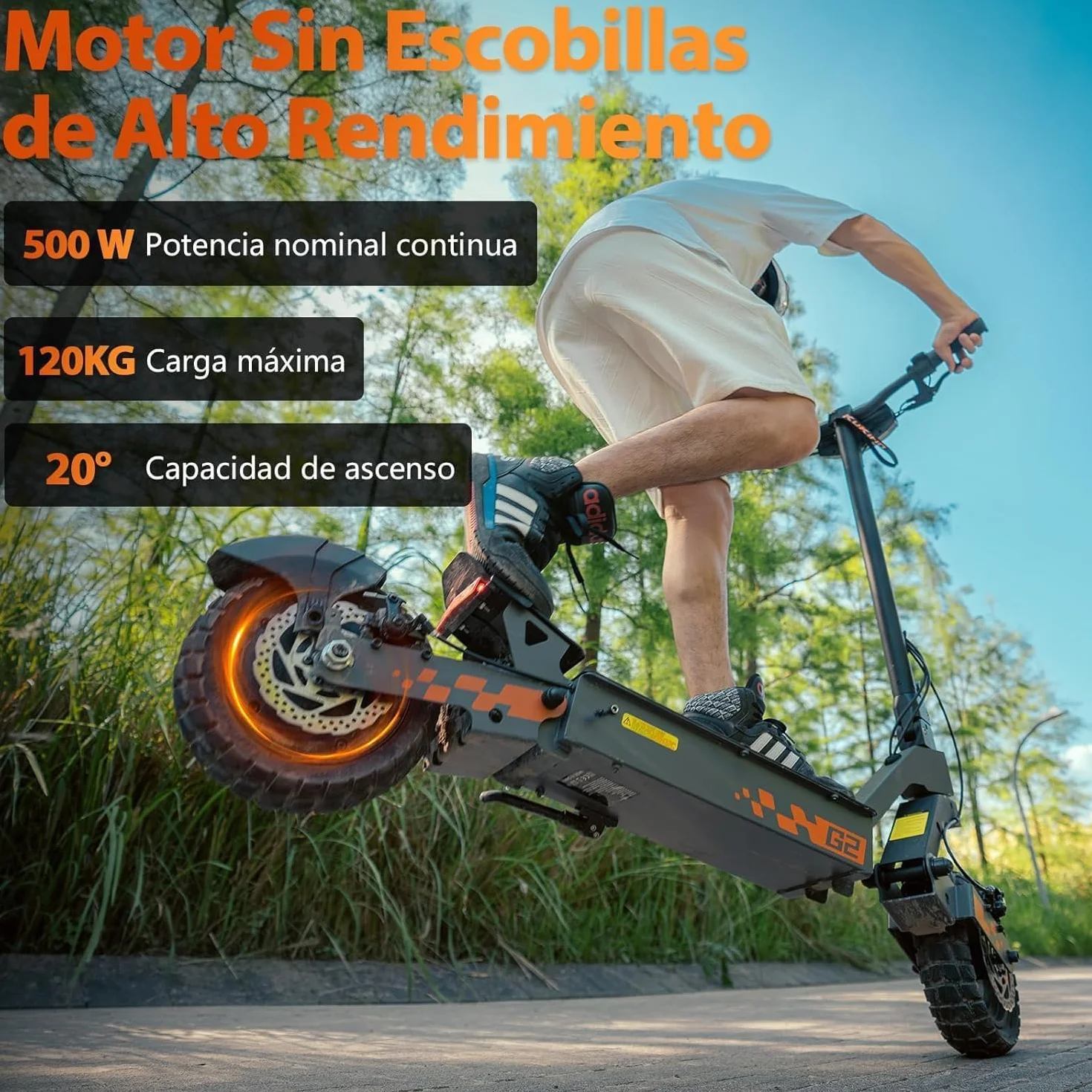 Kukirin G2 Patinete Eléctrico Adultos, Electric Scooter, Autonomia 55KM,NeumÃticos de 10",Freno de Disco,Aleación de Aluminio,3 Modos de Conducción, Carga120KG