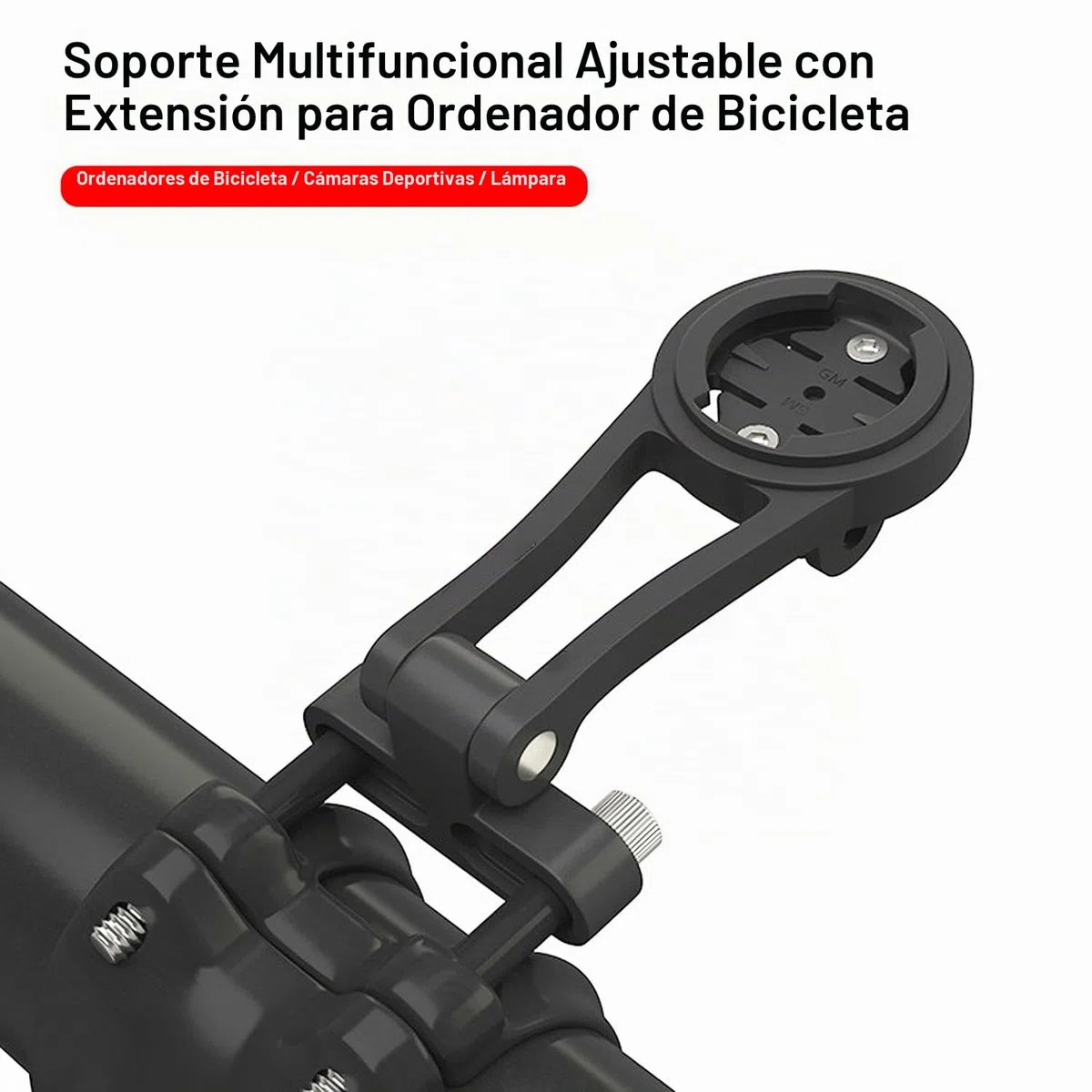 Soporte ajustable para bicicleta de carretera (aleación de aluminio) compatible con Garmin Edge, Wahoo Elemnt, Bryton, Cateye, cámara GoPro y lámpara