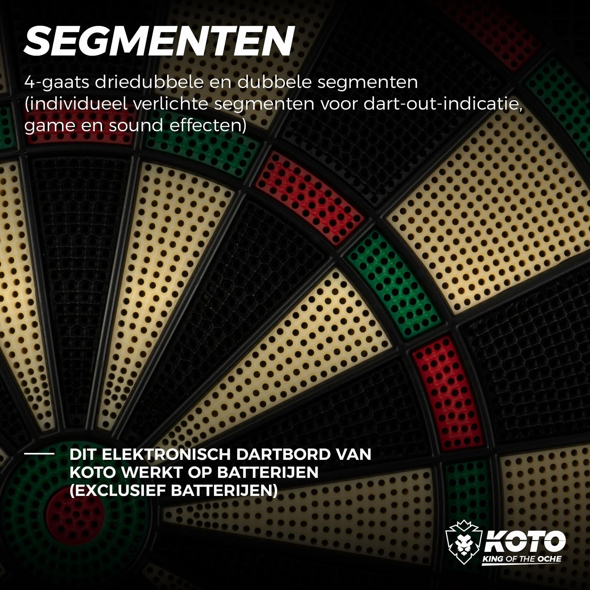KOTO – Diana Electrónica Soft 590 Inalámbrica, 6 Dardos Soft + 24 Puntas, 32 Juegos, 590 Variantes, Portátil y Fácil de Instalar