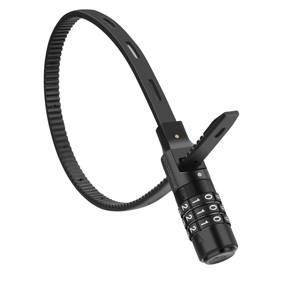ROCKBROS Candado de Combinación con 3 Dígitos para Casco Moto, Candado de Cable Pequeño y Portátil para Bicicletas Cochecitos Maletas, 54 cm Negro