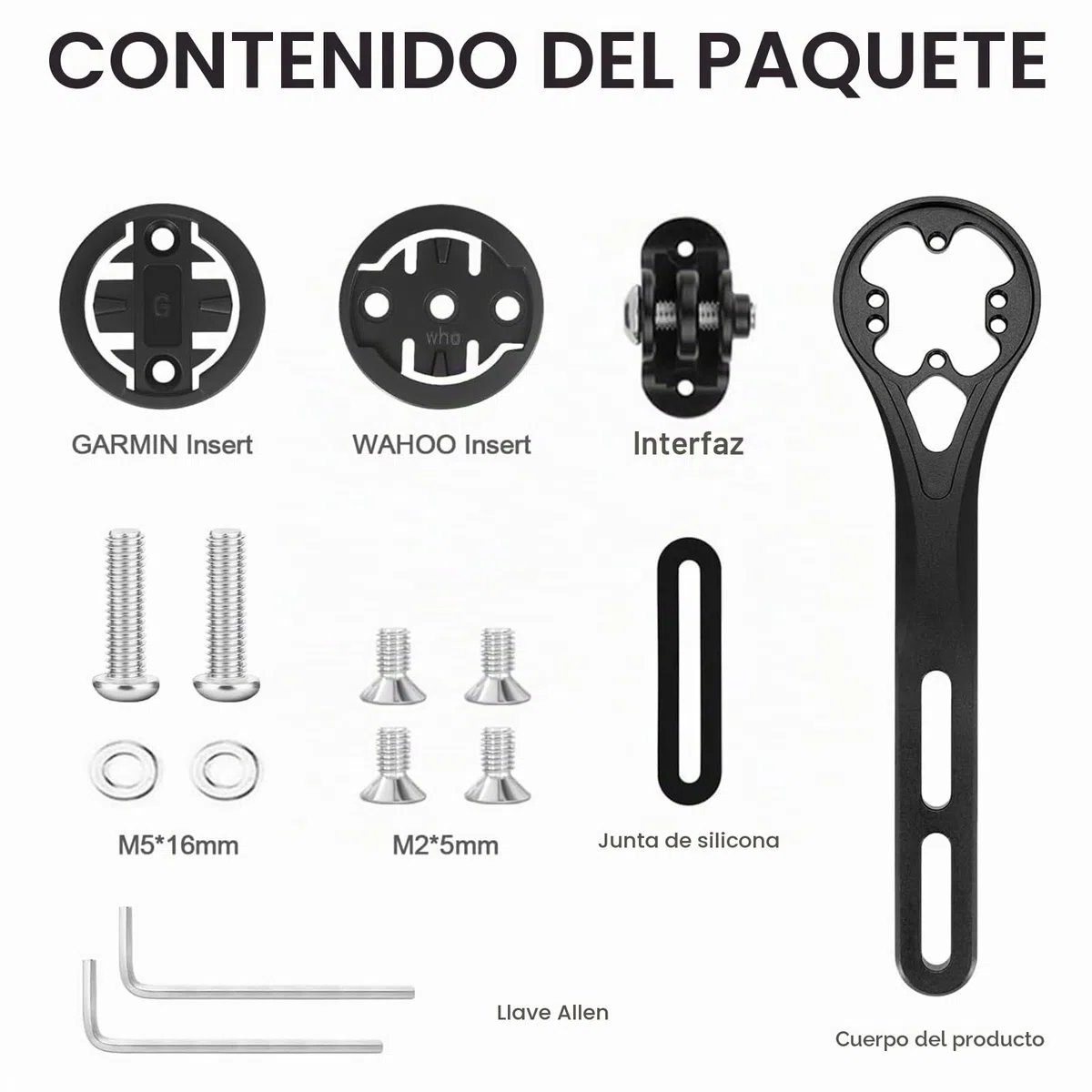 Soporte de bicicleta para manillar Aero, manillar integrado Aero Out Front Combo Mount compatible con Garmin Edge Wahoo Elemnt