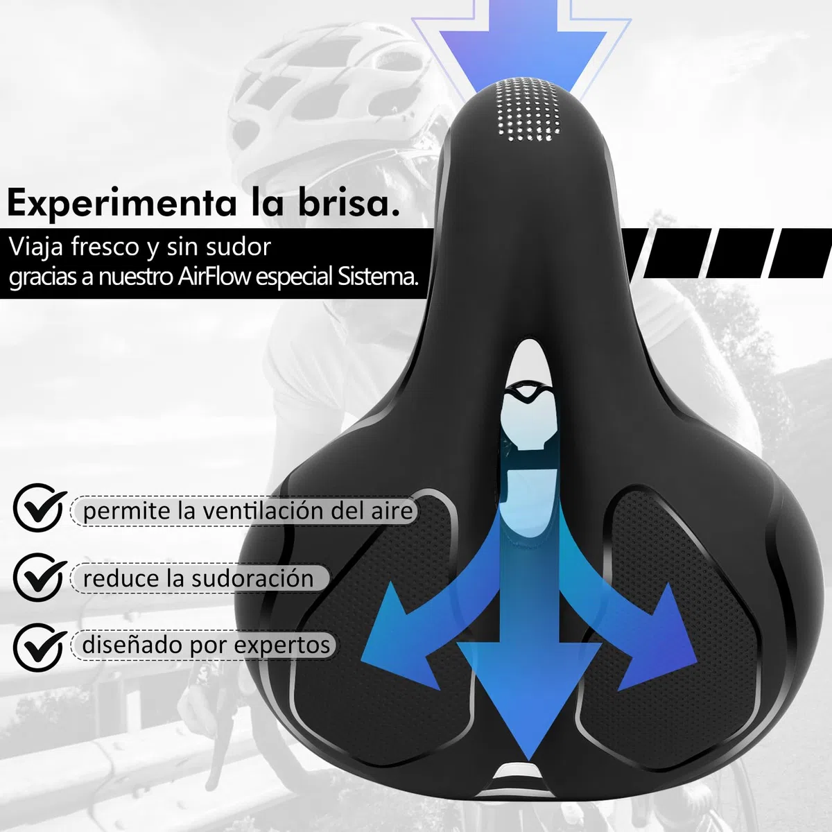 Homoto Sillín Bicicleta Cómodo con Gel, Asiento Antiprostático Hueco Transpirable Ergonómico para Hombre Mujer, para Bicicleta de Montaña, Carretera, Urbana