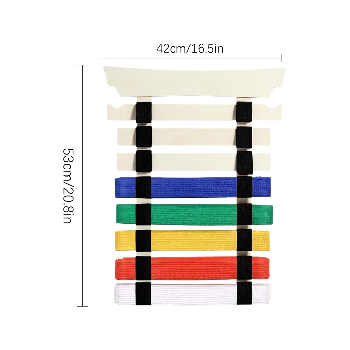 Soporte para Cinturones De Karate,Organizador de Cinturones de Karate con Pegatinas Incluidas - Solución de Almacenamiento Deportivo Sin Montaje para Hombres Mujeres Niños y Adolescentes