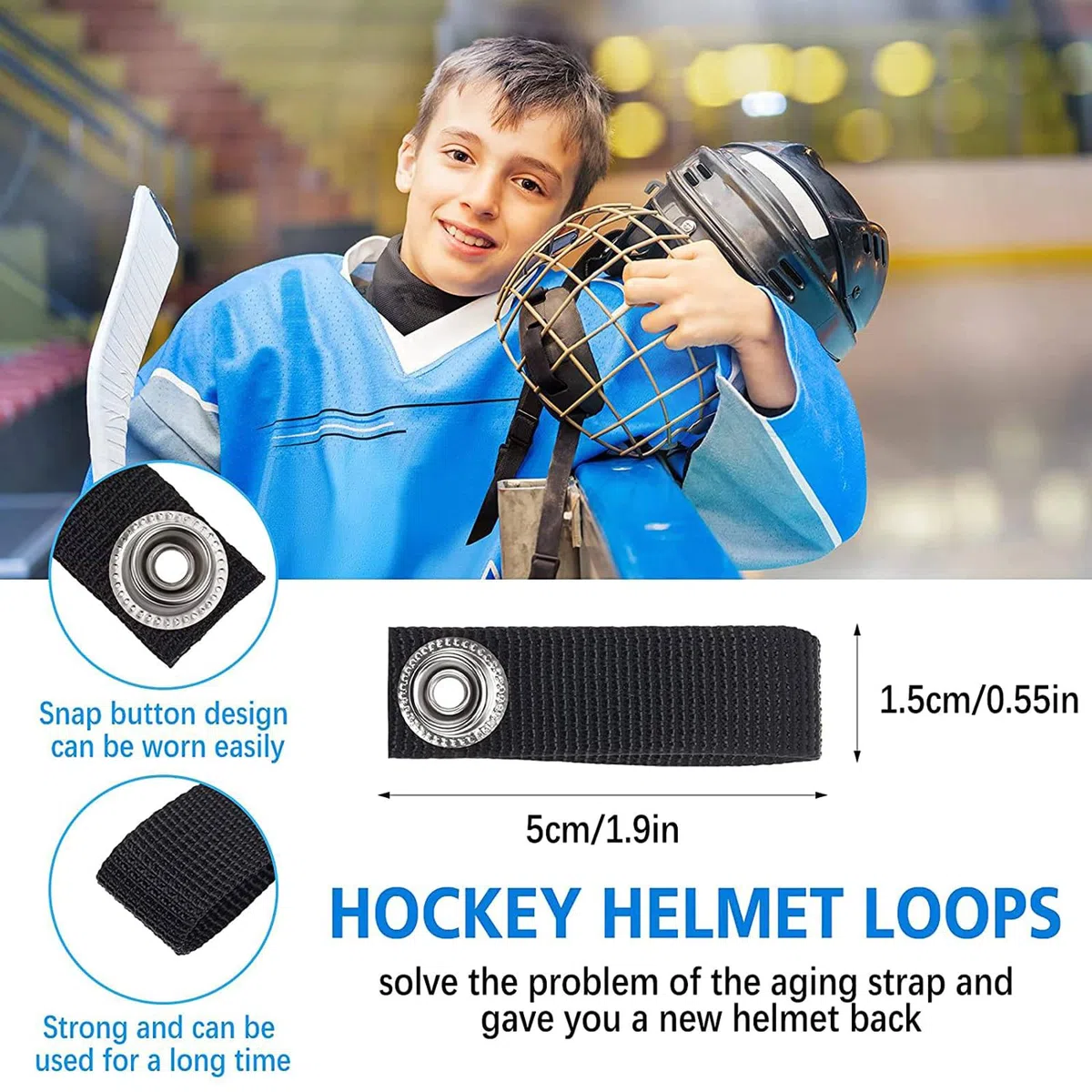 6 piezas de repuesto para casco de hockey, accesorios para casco de hockey y deportes con una sola pieza
