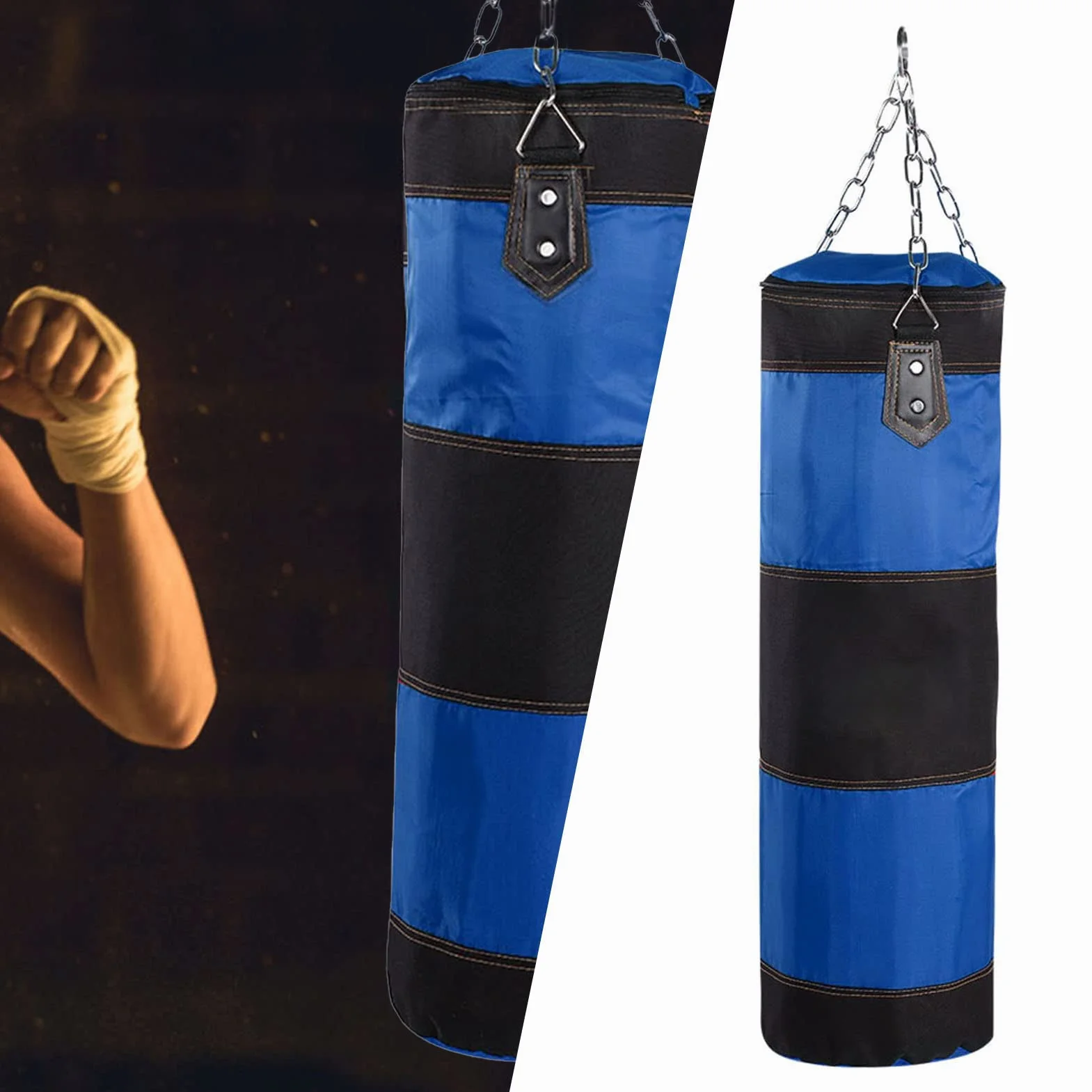 Saco de para Boxeo, Bolsa Eléctrica Duradera para Ejercicios de Entrenamiento Físico para Niños, Saco de Boxeo Pesado de 31,5 Pulgadas para Niños de 7 a 14 Años (#1)