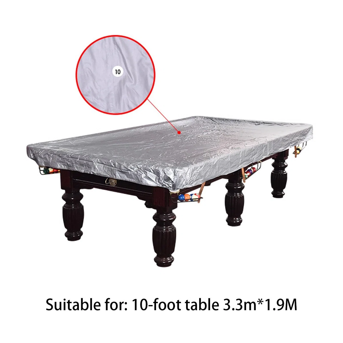 Funda para Mesa De Billar, Impermeable De 7/8/9/10/12 Pies Ligera, Cubierta De Billar Americano, Impermeable Y Protección UV, para Mesa De Billar Y Billar (Size : 10ft)