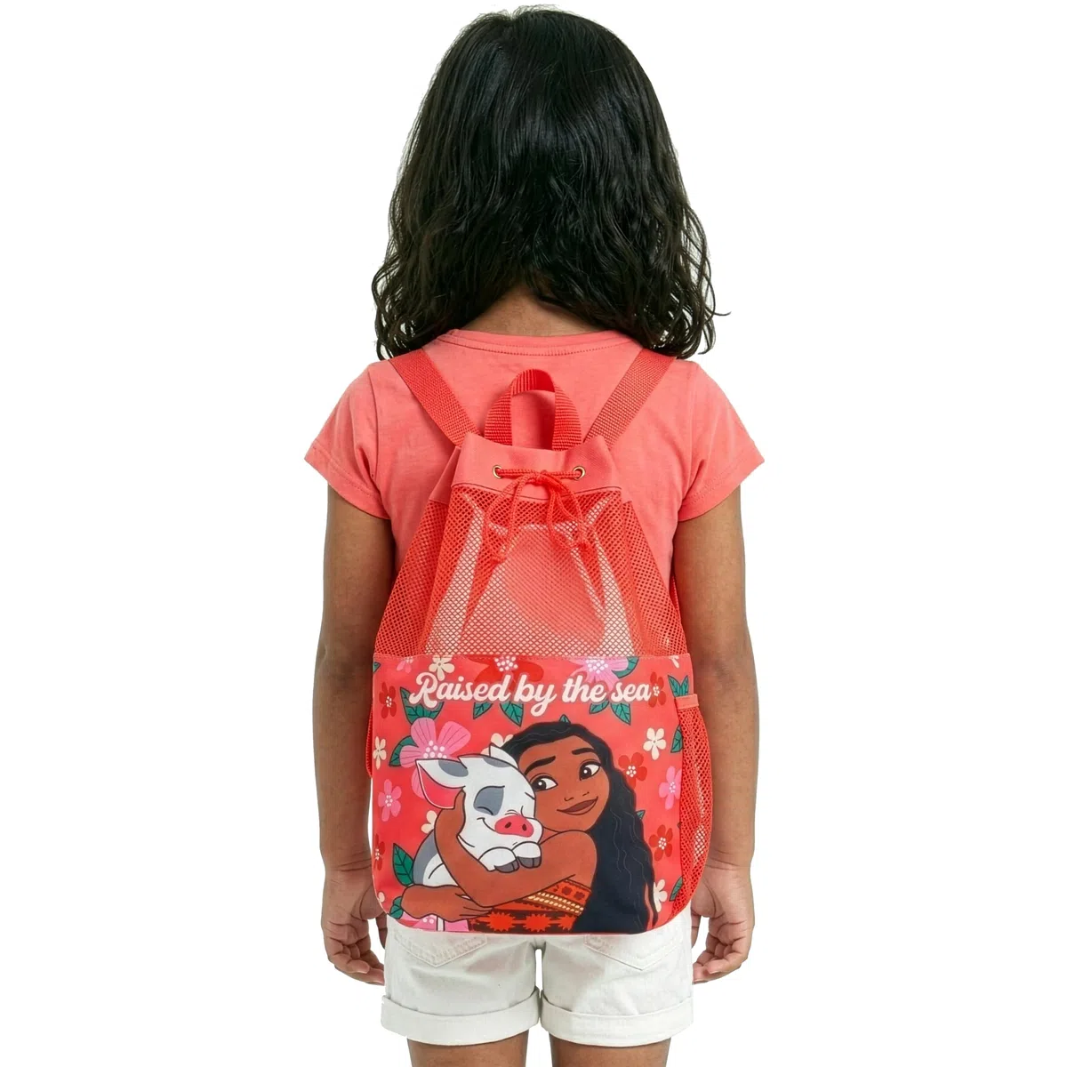 Disney Mochila, mochila de natación Moana, bolsa de natación con cordón, bolsas de playa para niñas, talla única