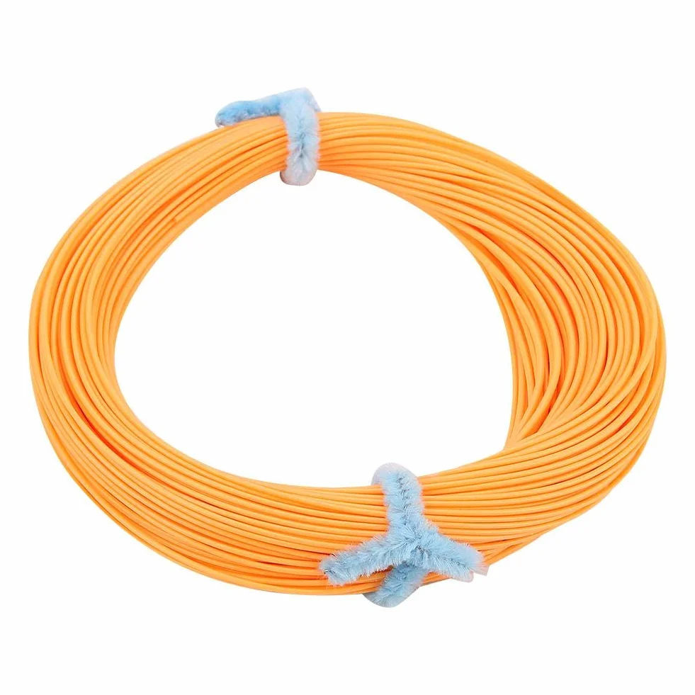 Alomejor Línea de Mosca Flotante WF 4/5/6/7/8, Línea de Pesca para Río Lago Arroyo, Nylon Resistente para Pesca con Mosca, Ideal para Stream y Agua Dulce (WF-6F)