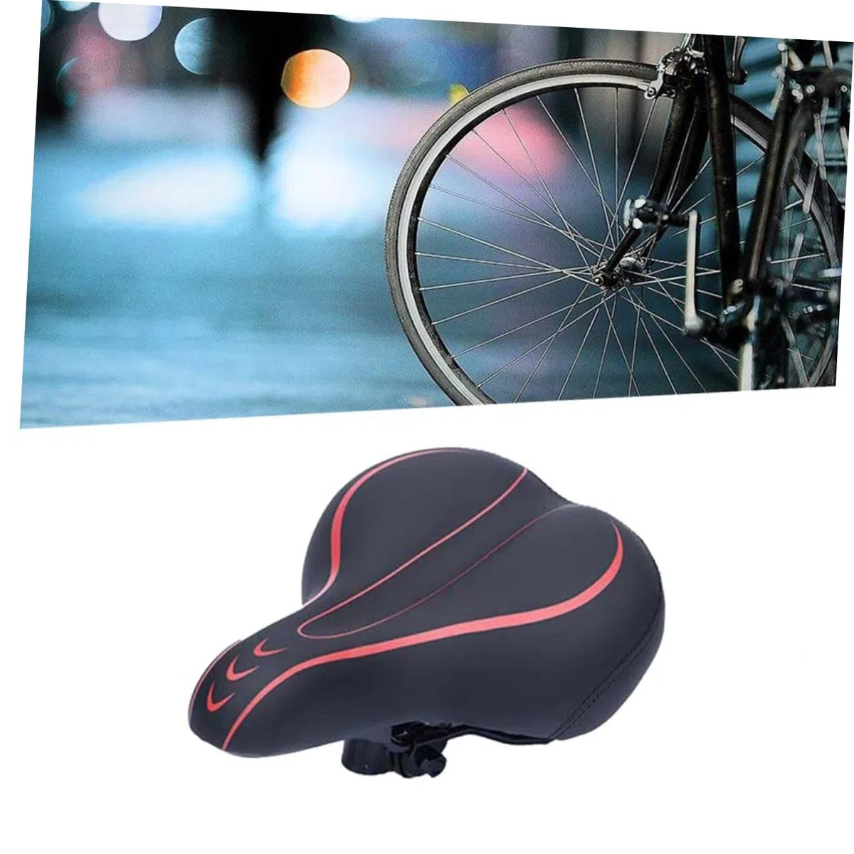 Yardwe Asiento De Bicicleta Ergonómico Absorbente para Adecuado para Bicicletas De Carretera y