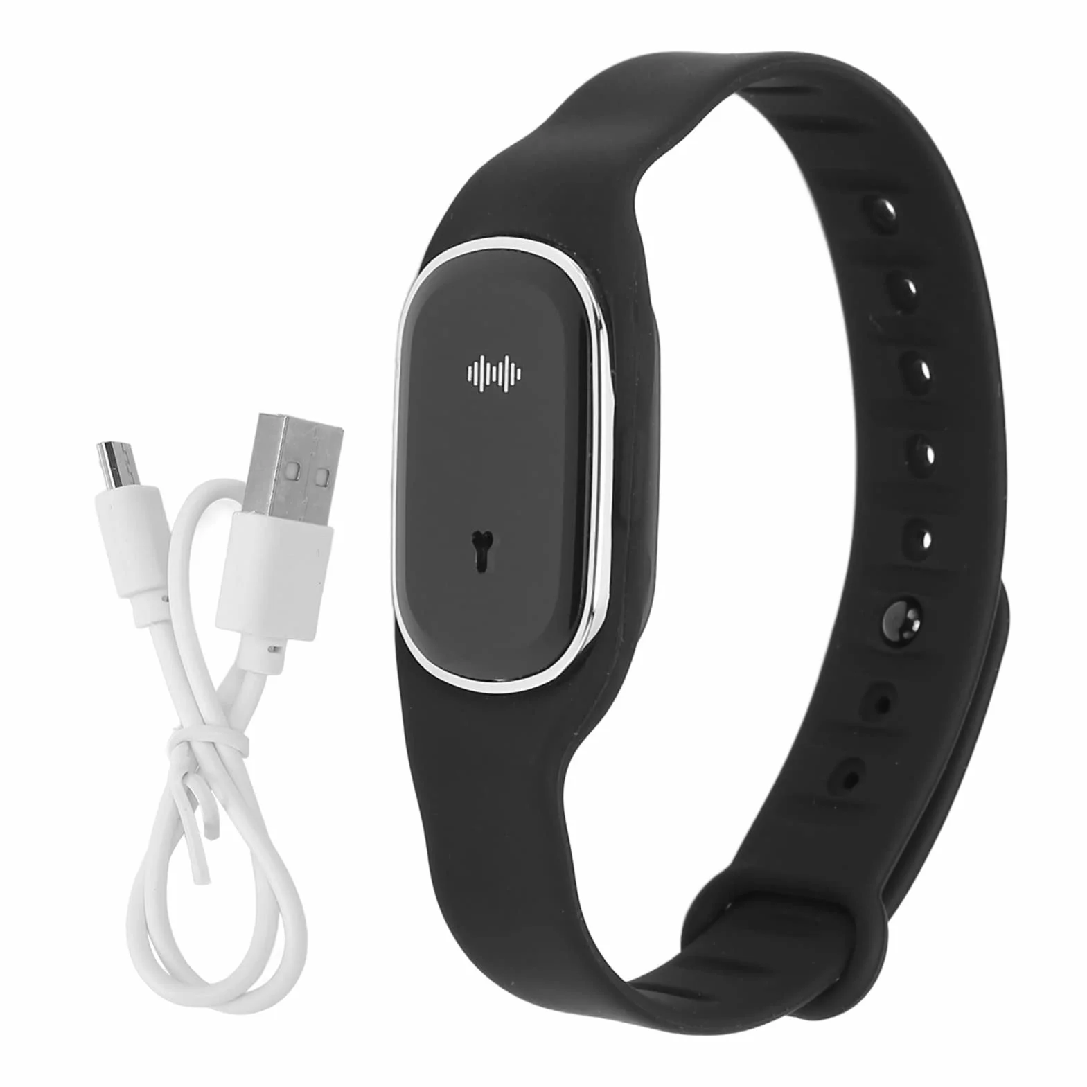 Gonetre Pulsera Repelente de Mosquitos, Bandas de Mosquitos Electrónicos Sonoros, Pulsera Repelente de Insectos, Reloj Repelente de Vigilancia USB Reloj de Pulsera Repelente Portátil (Negro)
