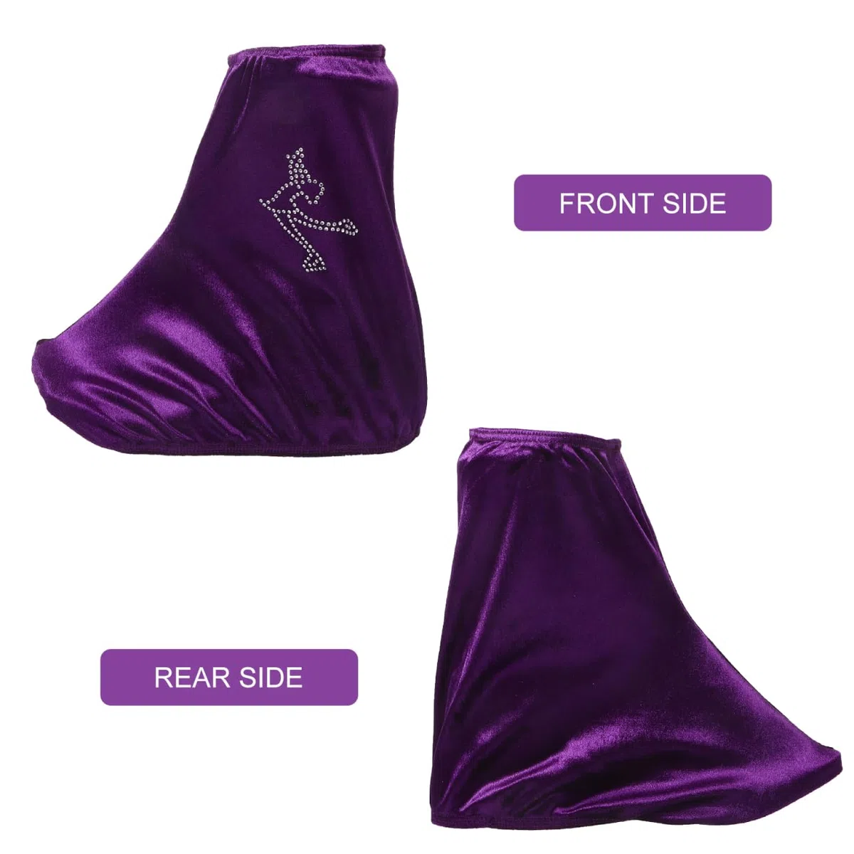 Abaodam Fundas Elásticas Resistentes para Botas de Patines Cubre Botas de Hielo y Artístico Protección Duradera para Patinaje un Color Púrpura Talla