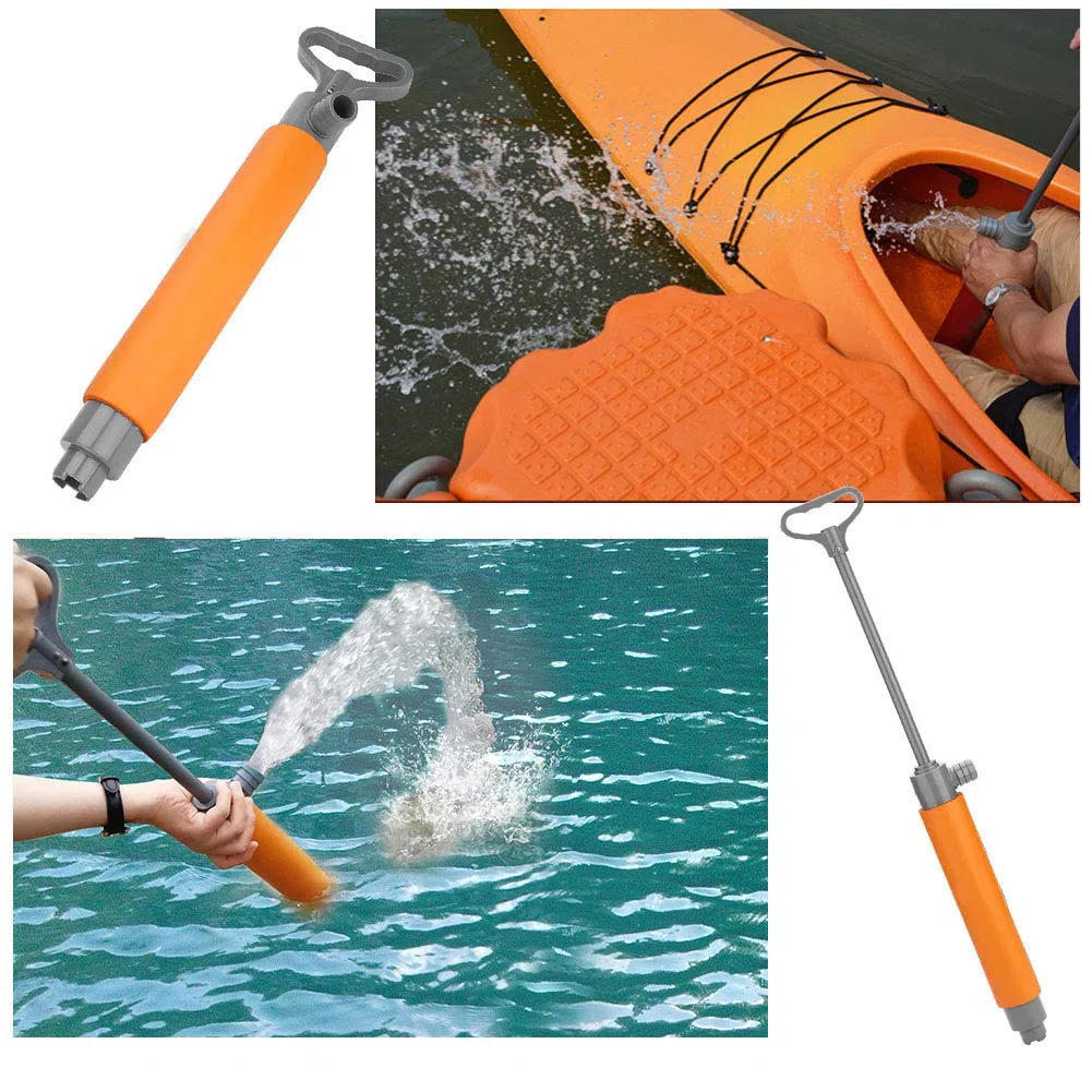 Bomba de sentina manual, bomba manual portátil para kayak, bomba de agua con sifón, de sentina de emergencia para kayaks, canoas, pequeños barcos de pesca