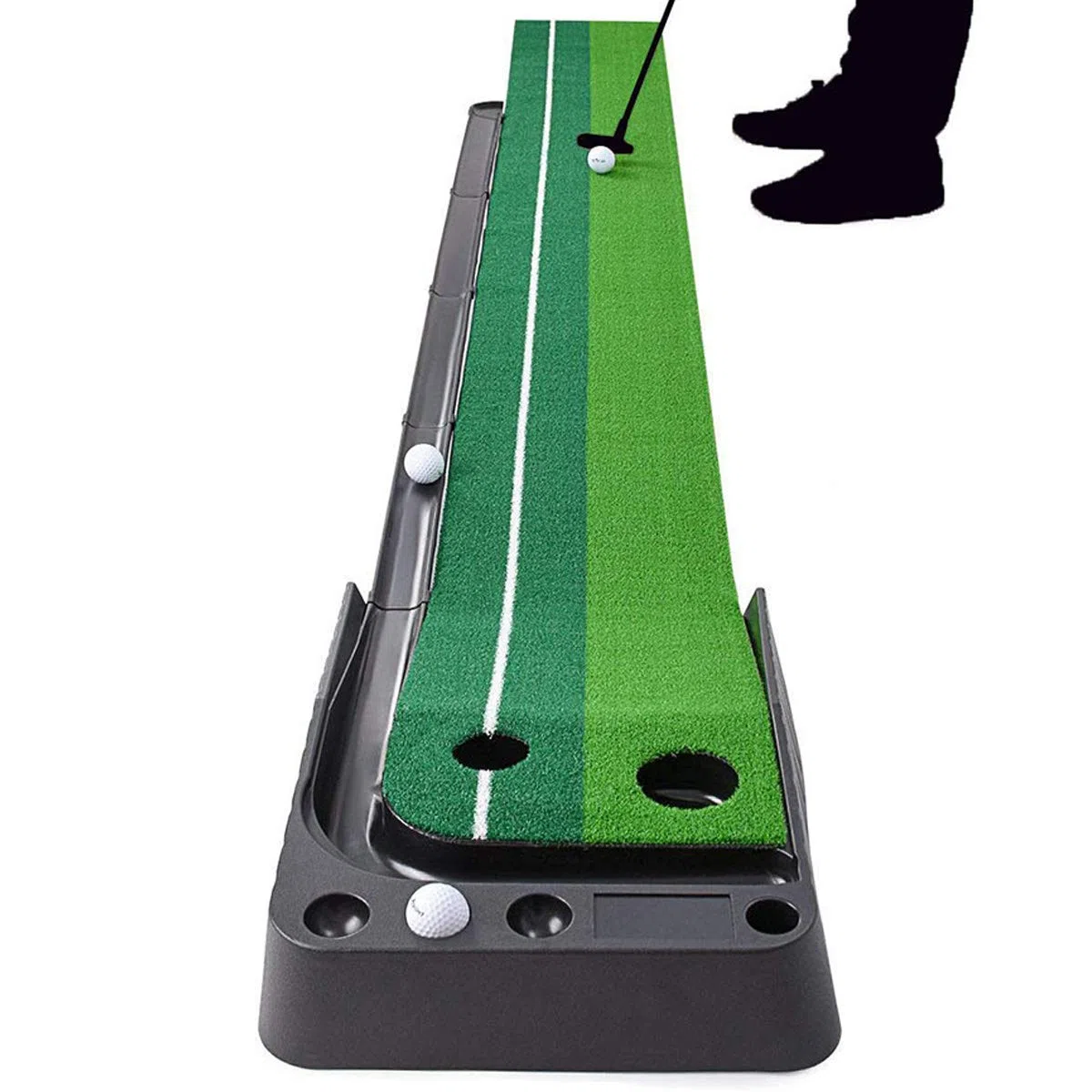 Golf Putting Mat Indoor, Golf Putting Green Mat Indoor and Outdoor 10ft, Training Aid Equipment Improve Your Batting Skills and Score