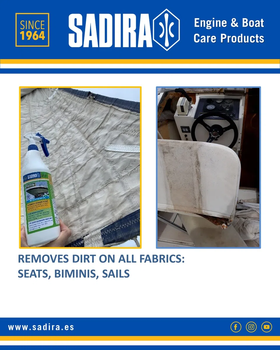 Sadira | ProShip Limpiador Desengrasante 1L Spray. Multiusos para Barco. Elimina Manchas de Aceite, Grasa y carbonilla. Apto en Todas Las Superficies: Fibra, neumáticas, Madera y Aluminio