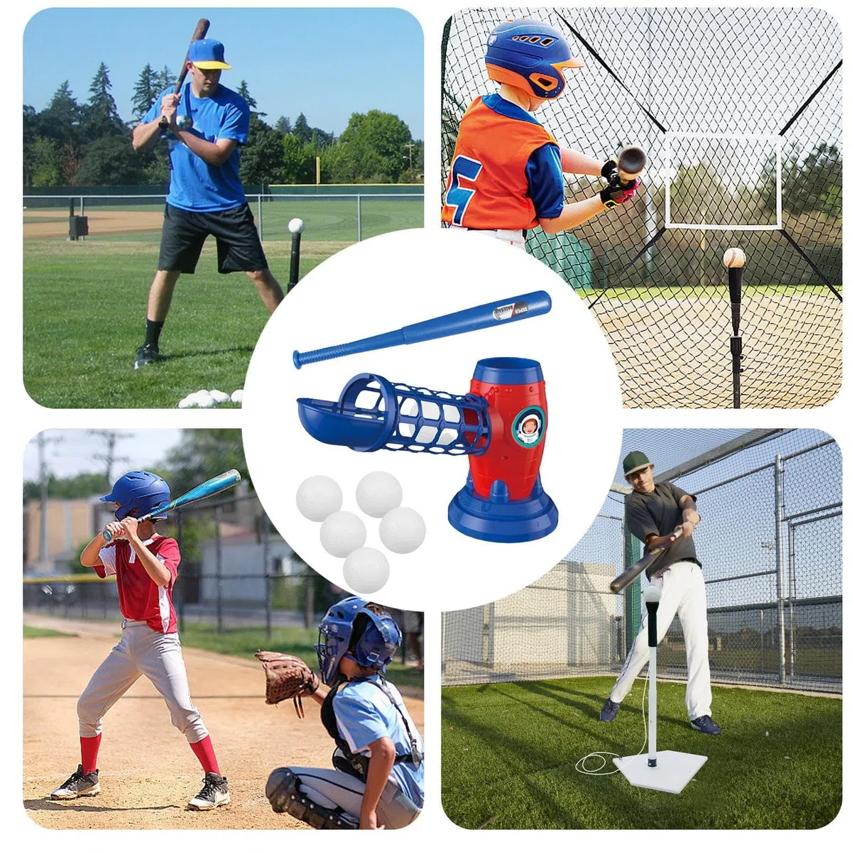 Máquinas De Tanguaje De Béisbol - Lanzador Automático, Dispositivo De Velocidad Pro | Robot De Entrenamiento Juvenil Golpeando Juvenil, Mecanismo Exterior Interior, Comedor De Marco P