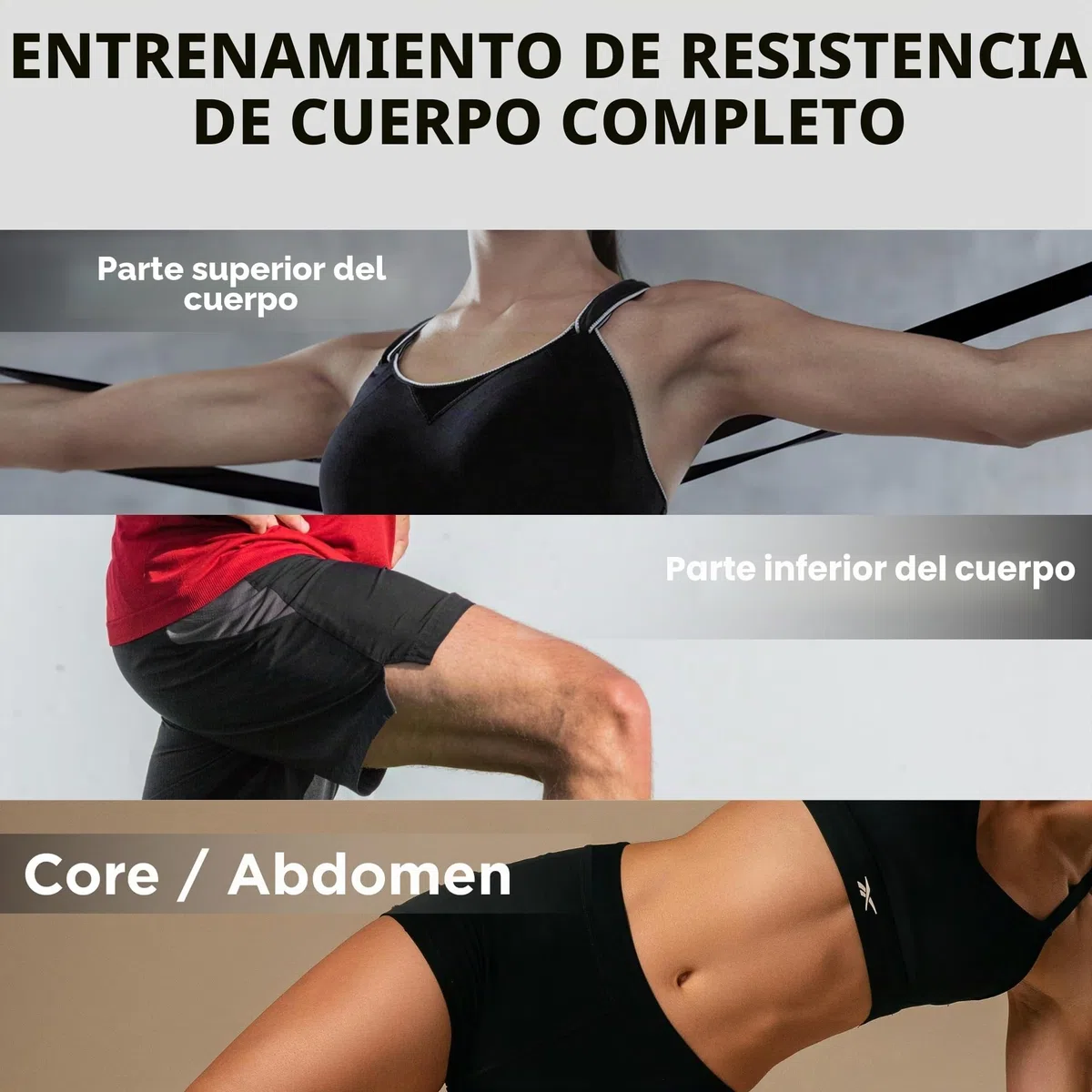 TheraBand Juego de 1,50 m, Banda de Fitness, Banda de Gimnasia, Banda elástica para Entrenamiento de Cuerpo Entero, Banda de Resistencia, Bandas de Entrenamiento para el hogar, Accesorios de Fitness