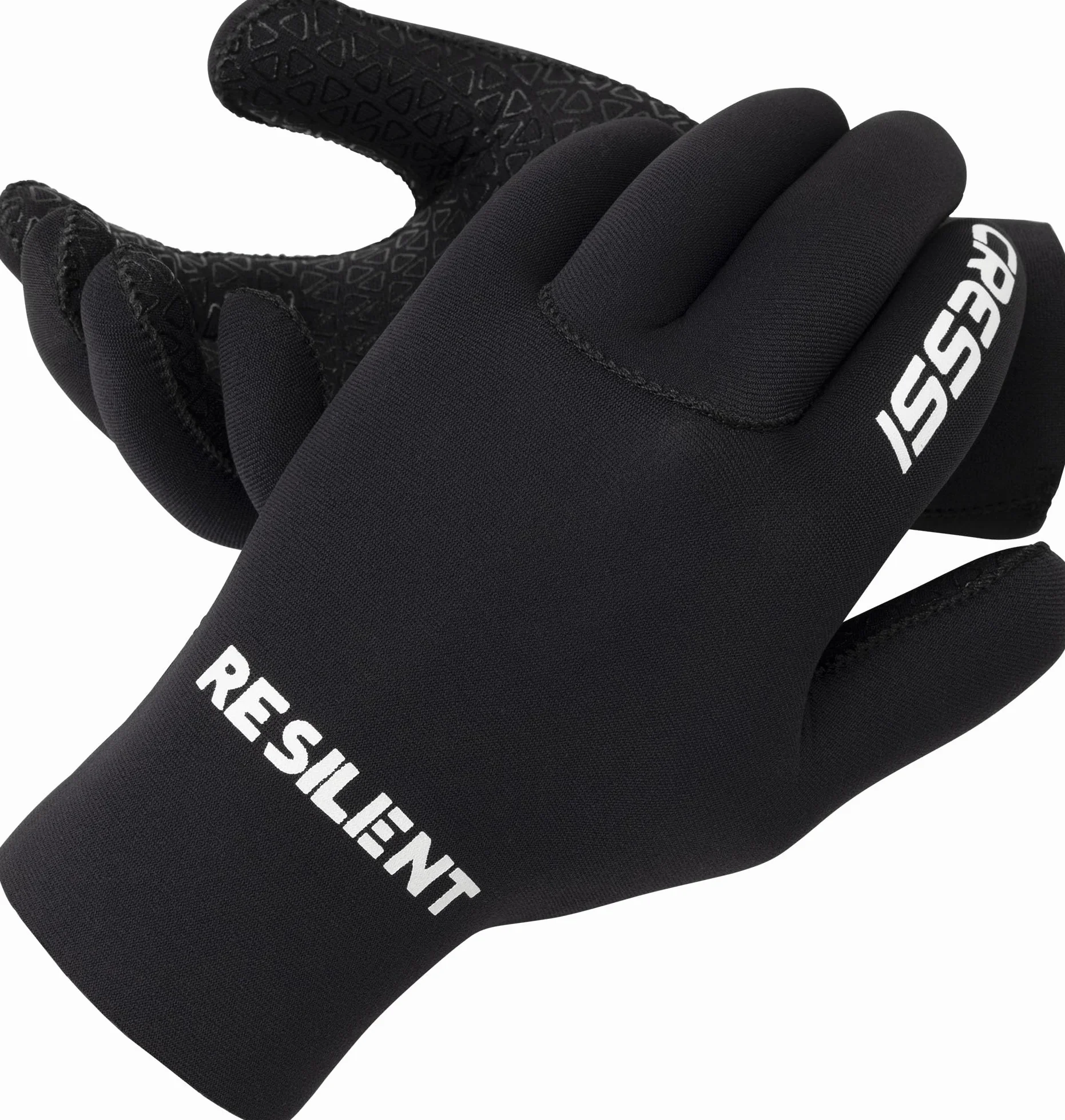 CRESSI Resilient Gloves - Guantes Unisex Ultra Grip en Neopreno Suave 2mm Negro, Buceo Pesca Snorkel Surf Paddle Kayak Natación