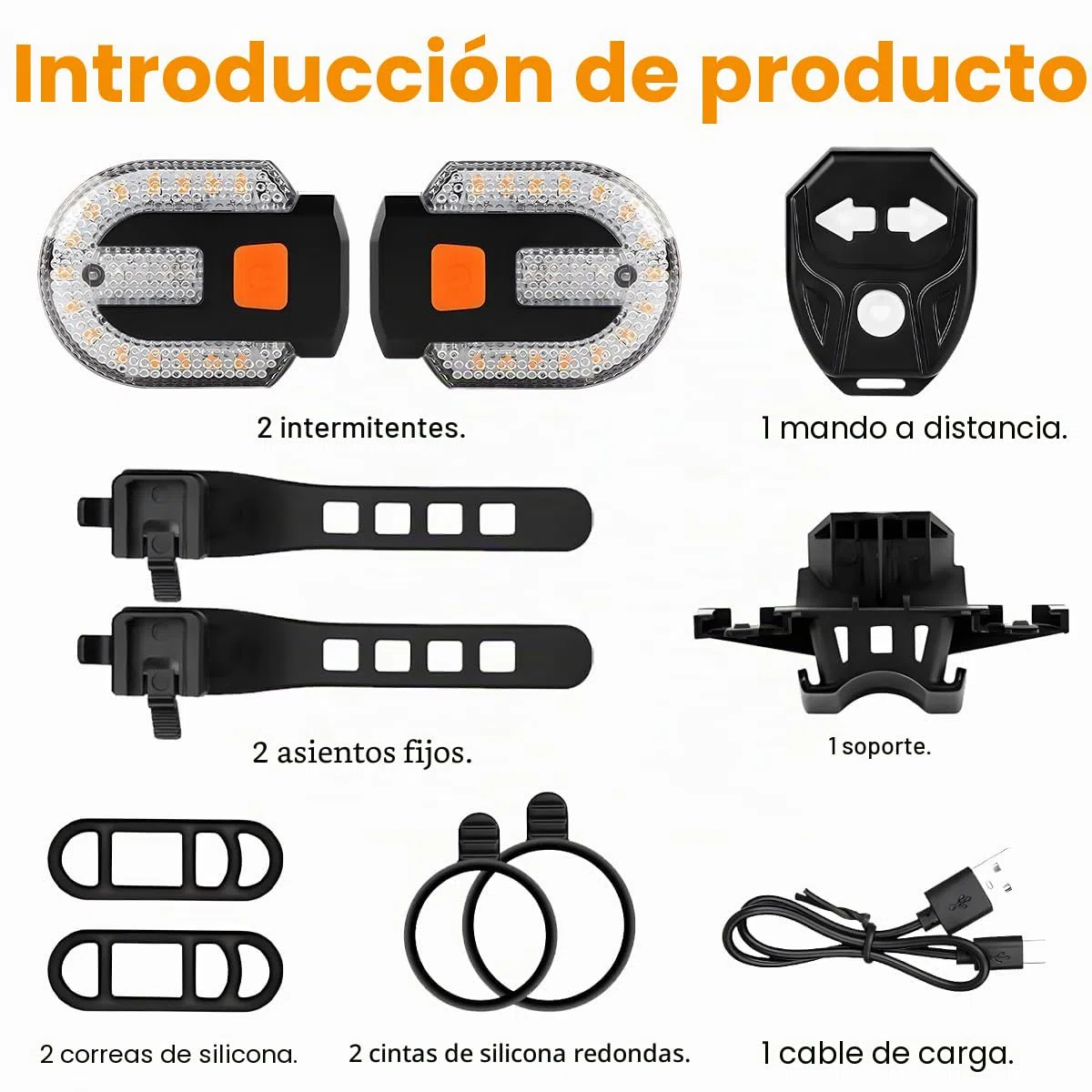Luz Trasera Bicicleta Potente LED con Intermitentes y Mando – Luz Bicicleta Trasera Recargable USB, IPX4 Impermeable – Luces para Bicicletas, Luz Trasera Bicicleta Seguridad
