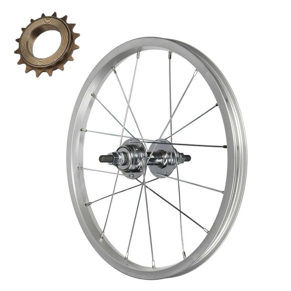 Rueda/llanta trasera 16 x 1,75 + piñón de rueda libre de 16 dientes 1 V bicicleta Graziella MTB City Bike