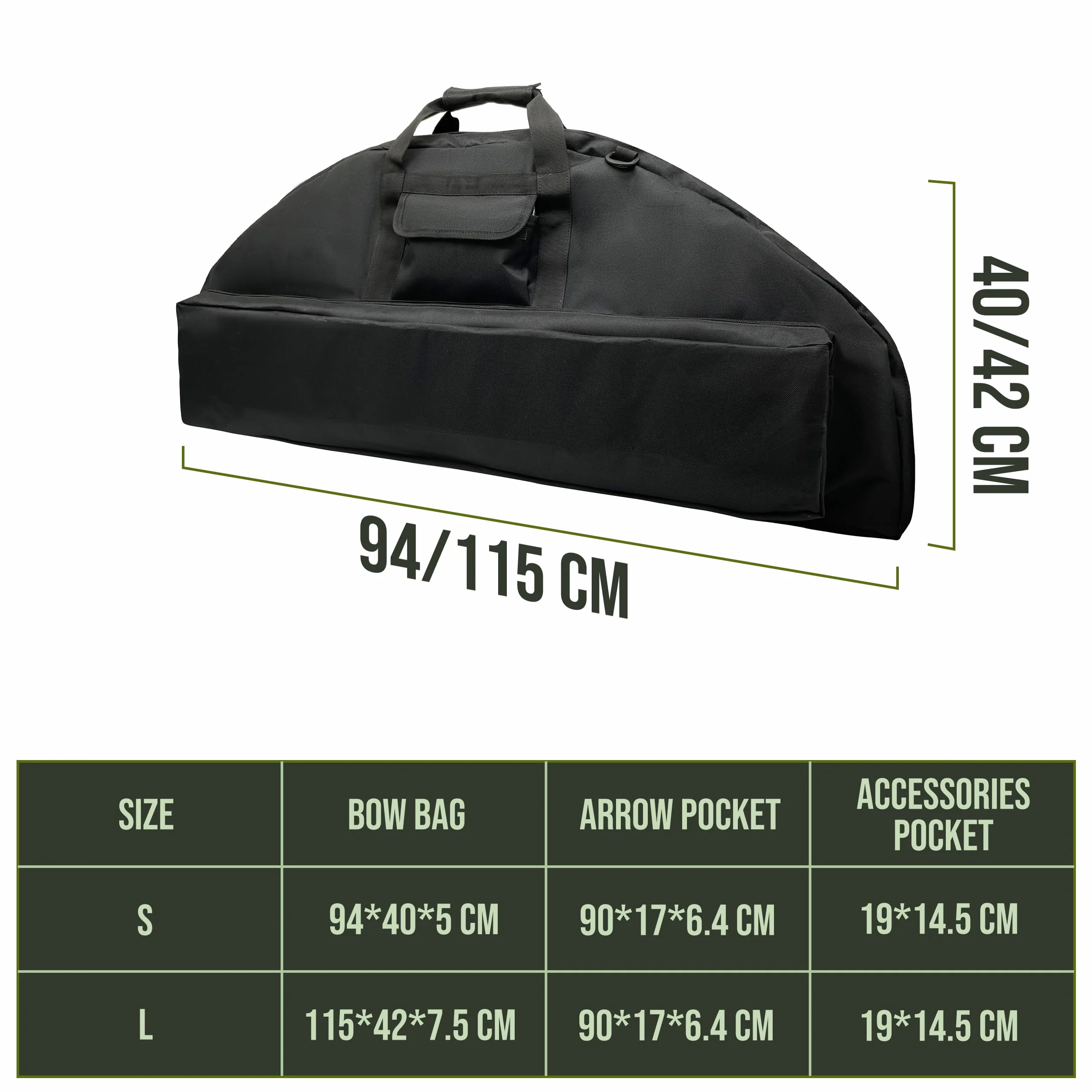 Alephnull Estuche para Arco Compuesto con Bolsillo para Flechas Bolsa para Arco Suave